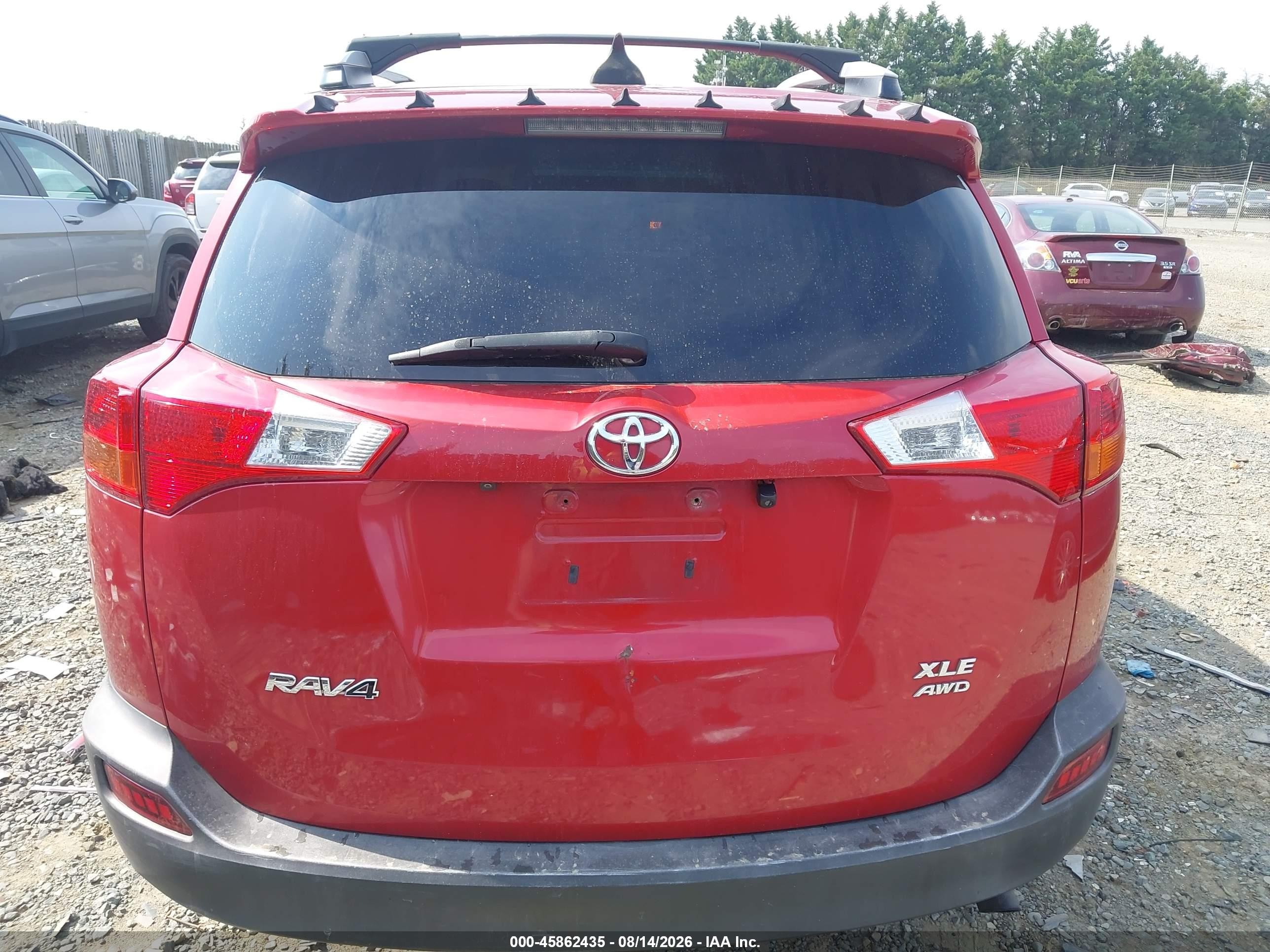 2014 Toyota Rav4 Xle Red vin: 2T3RFREV9EW187627