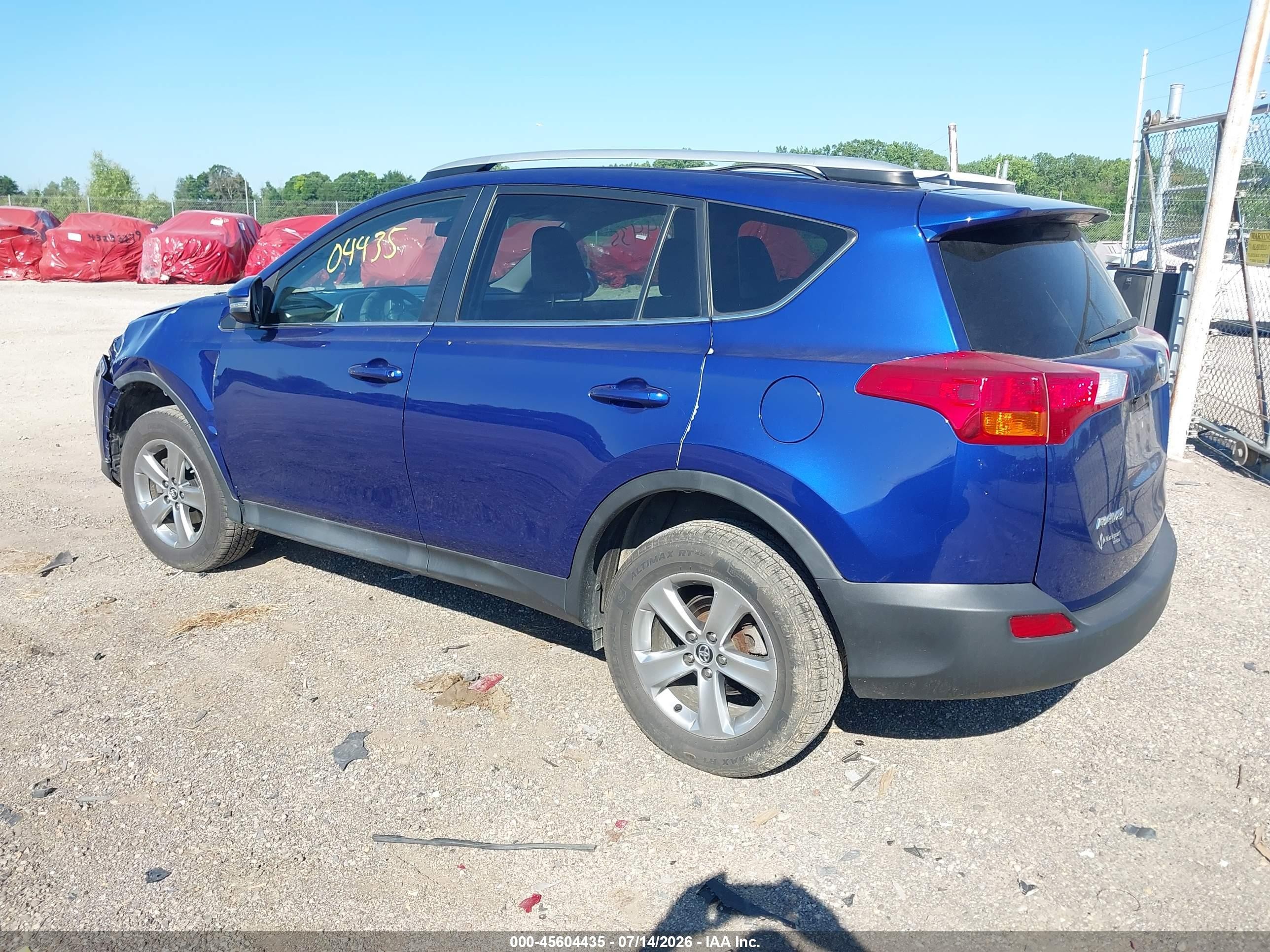 2015 Toyota Rav4 Xle Blue vin: 2T3RFREV9FW254132