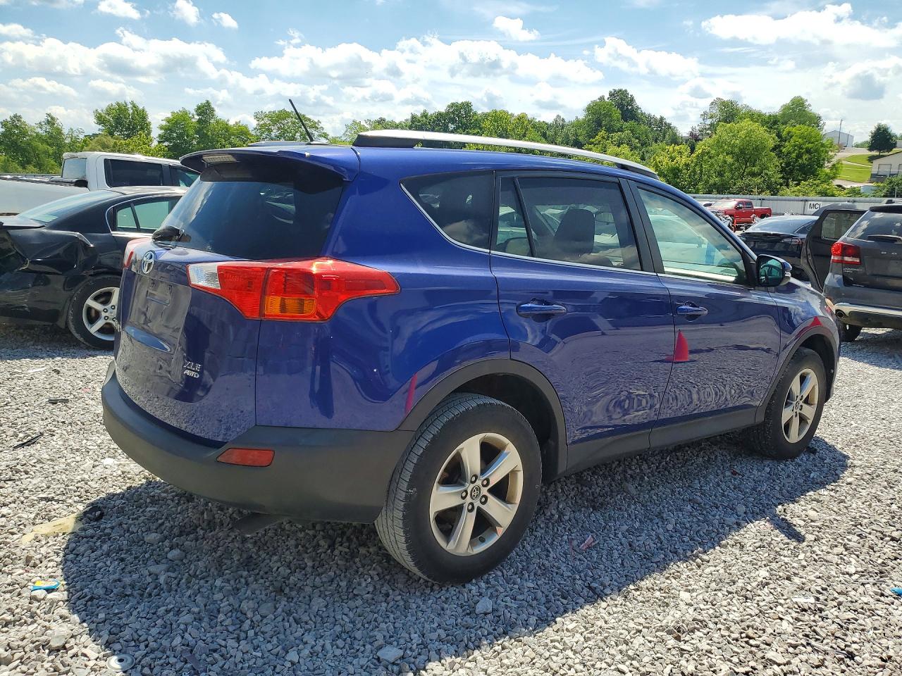 2015 Toyota Rav4 Xle Blue vin: 2T3RFREV9FW348317