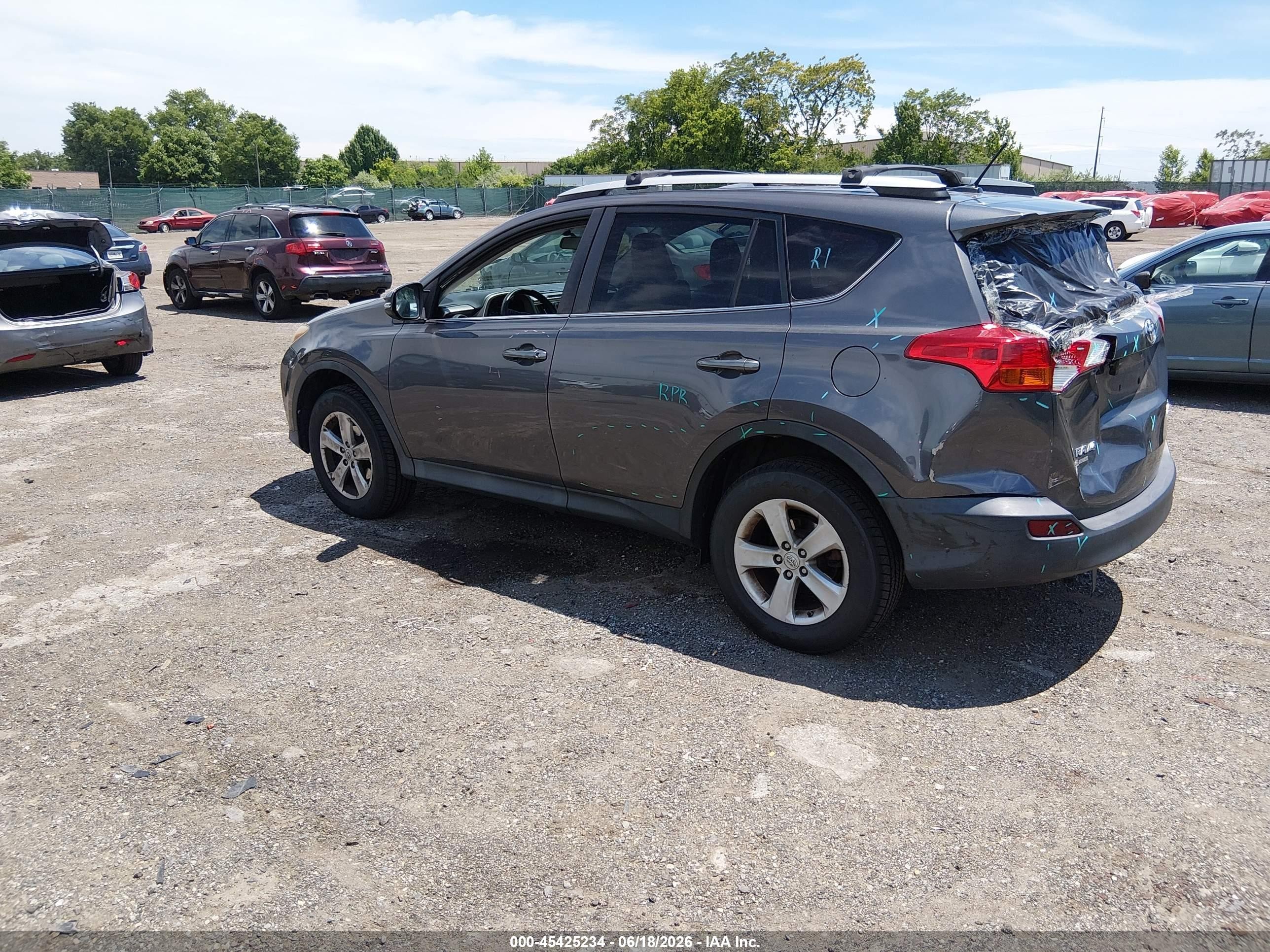 2014 Toyota Rav4 Xle Gray vin: 2T3RFREVXEW194909