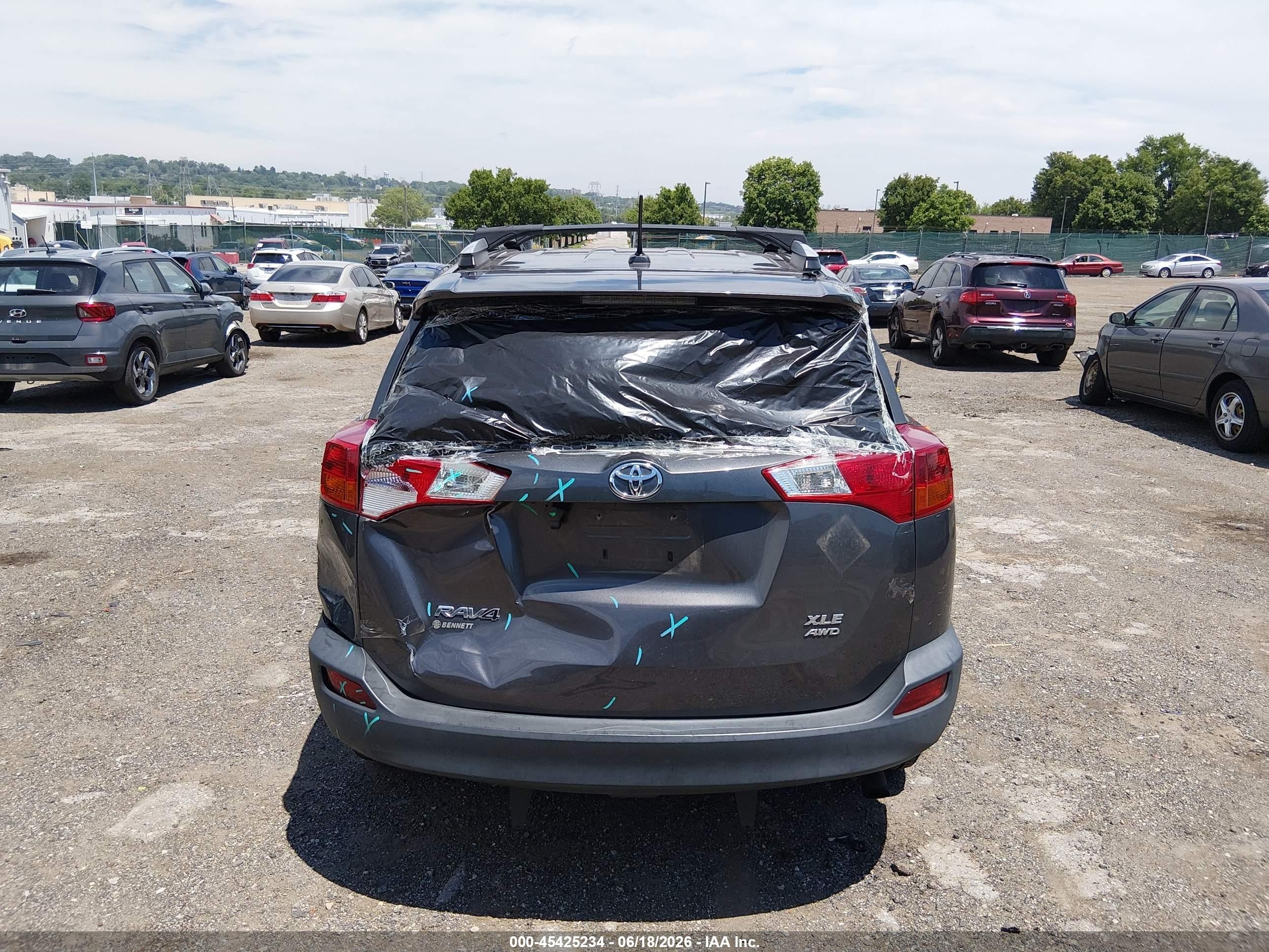 2014 Toyota Rav4 Xle Gray vin: 2T3RFREVXEW194909