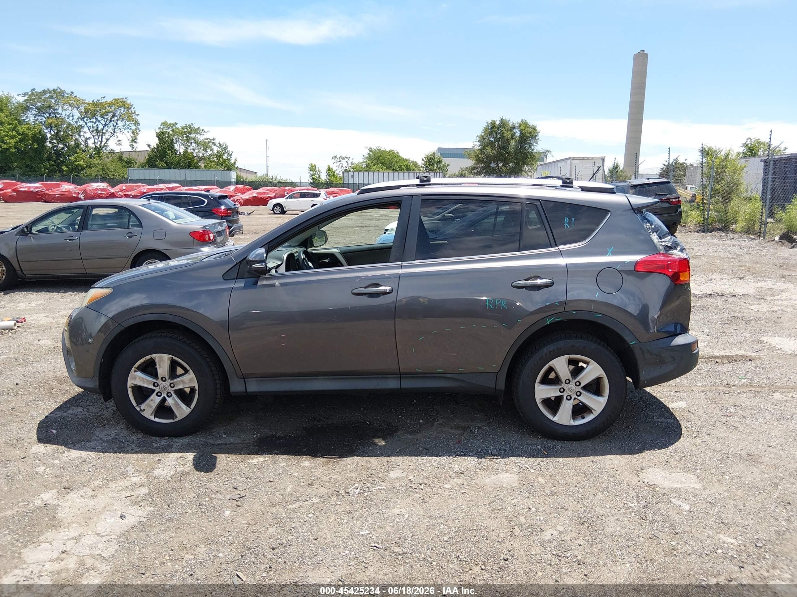 2014 Toyota Rav4 Xle Gray vin: 2T3RFREVXEW194909