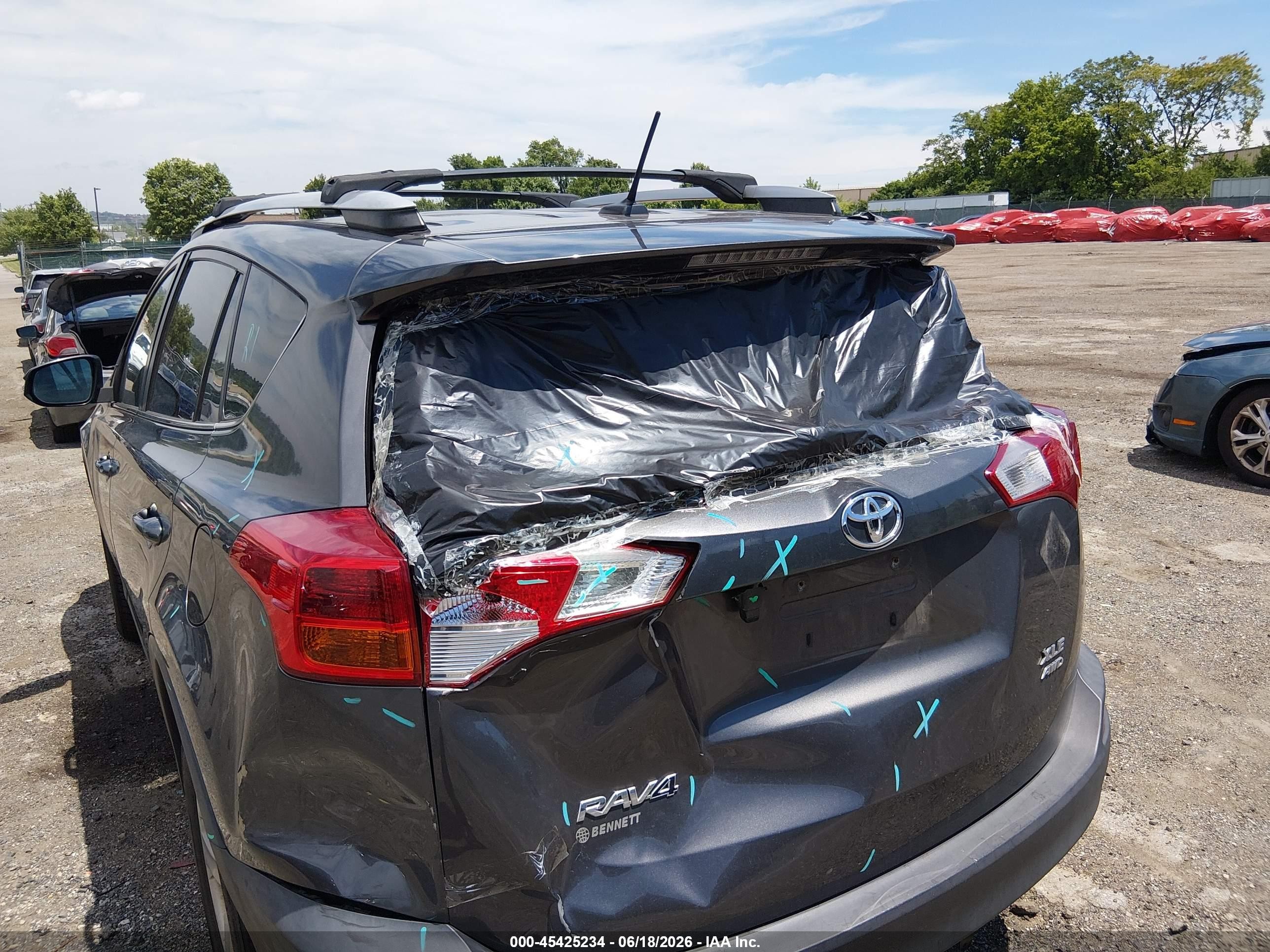 2014 Toyota Rav4 Xle Gray vin: 2T3RFREVXEW194909