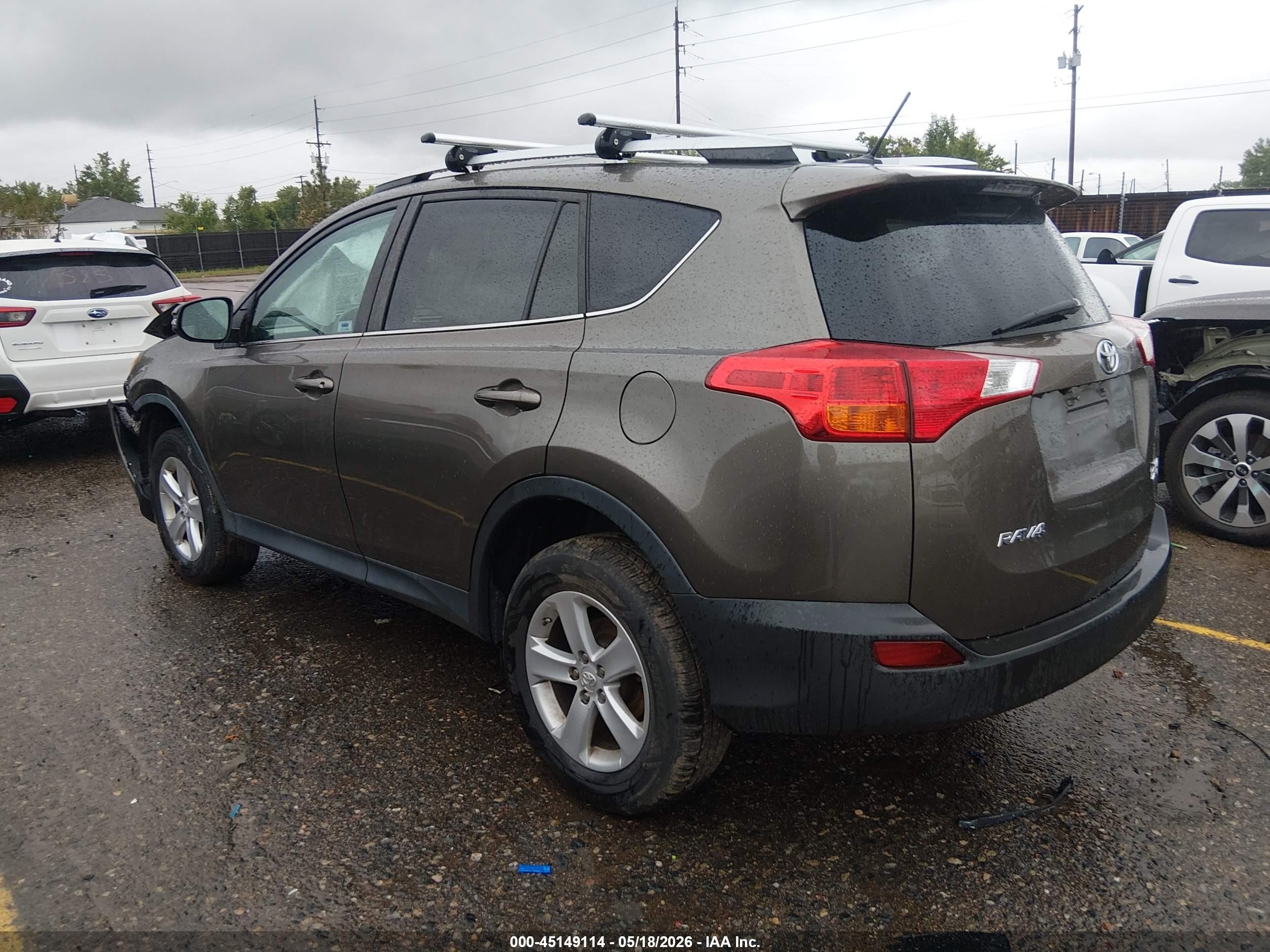 2014 Toyota Rav4 Xle Brown vin: 2T3RFREVXEW195459