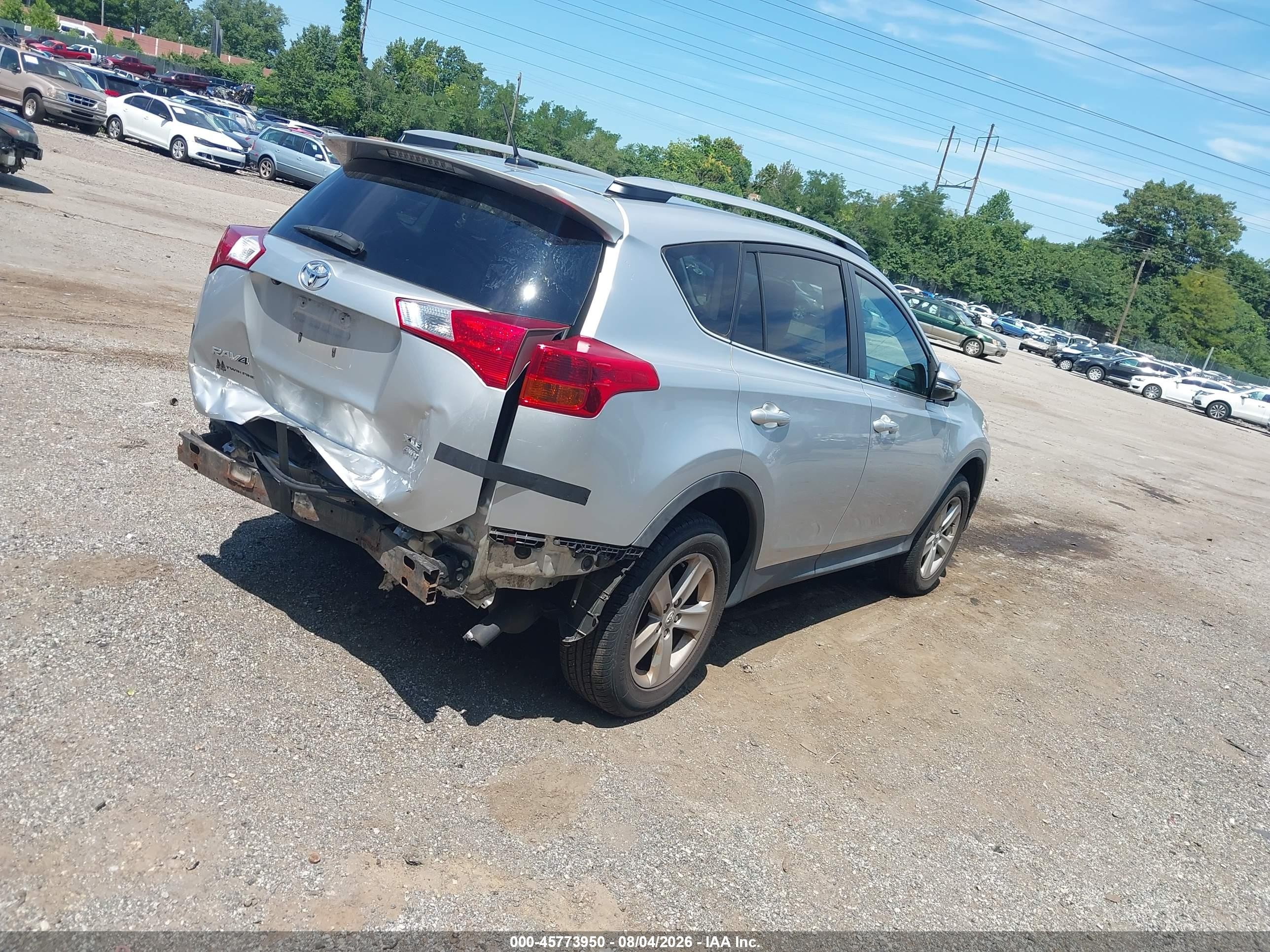 2014 Toyota Rav4 Xle Silver vin: 2T3RFREVXEW204368