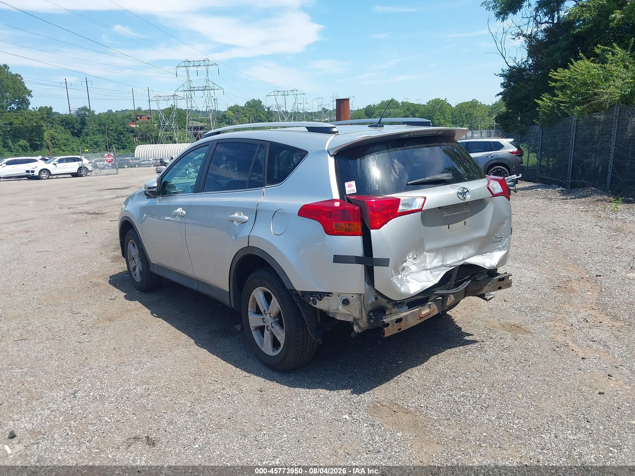 2014 Toyota Rav4 Xle Silver vin: 2T3RFREVXEW204368