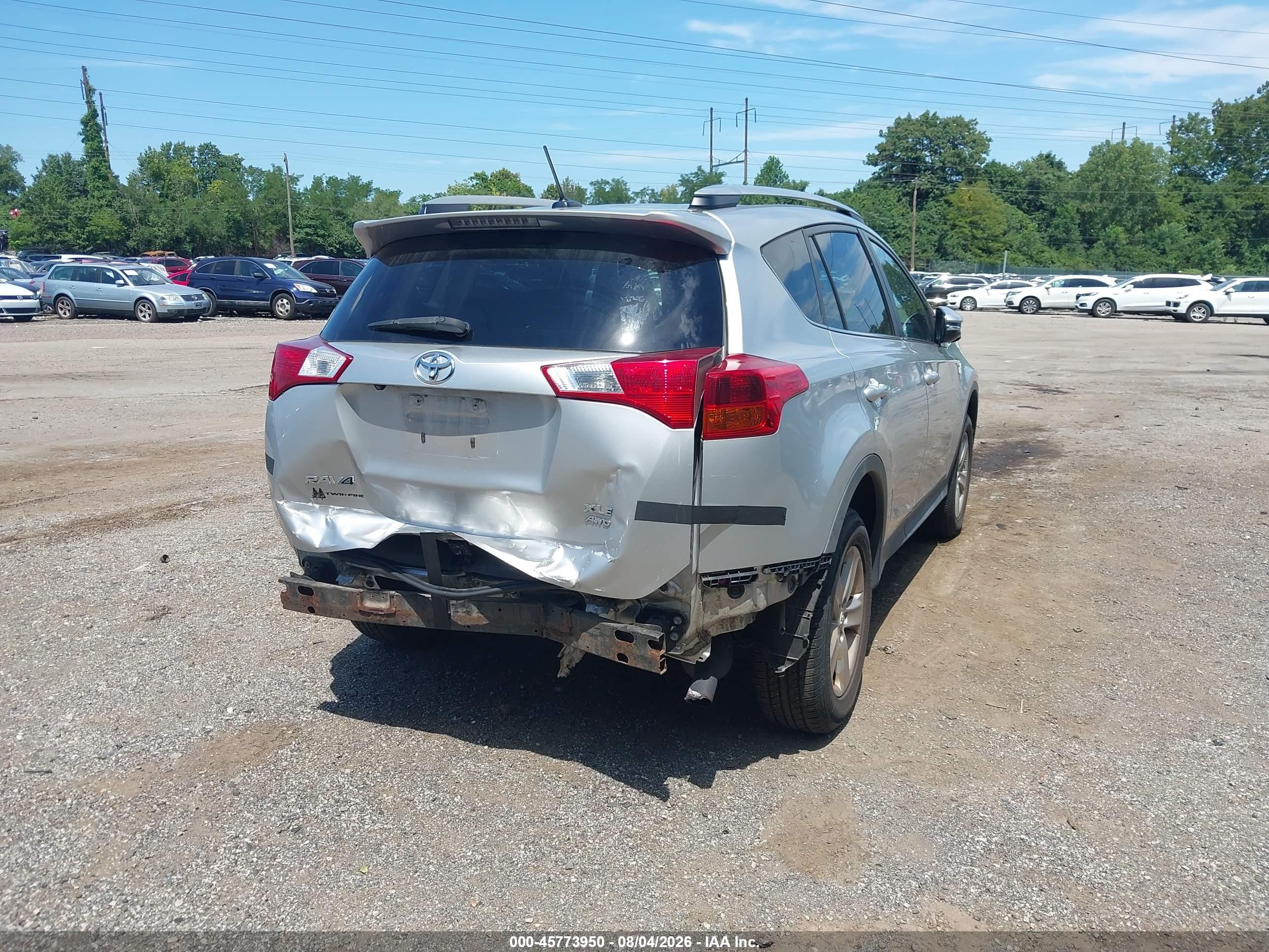 2014 Toyota Rav4 Xle Silver vin: 2T3RFREVXEW204368