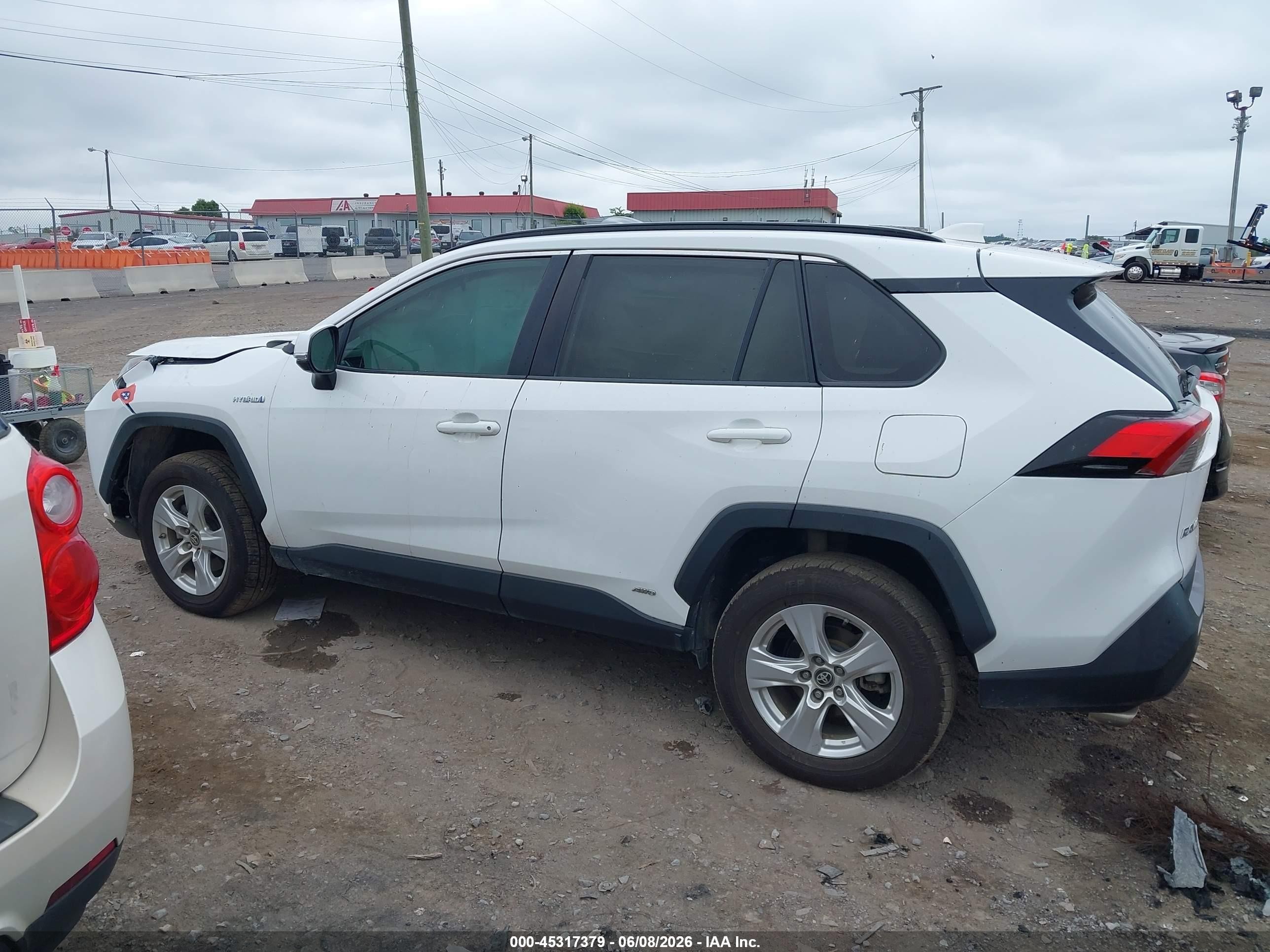 2019 Toyota Rav4 Hybrid Xle White vin: 2T3RWRFV9KW024955