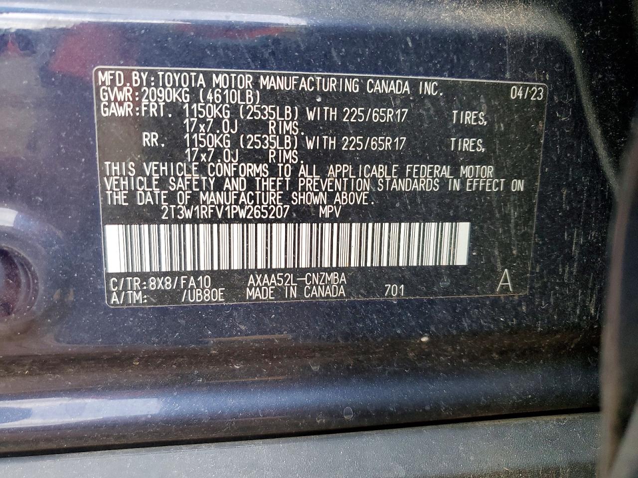 2023 Toyota Rav4 Xle Blue vin: 2T3W1RFV1PW265207
