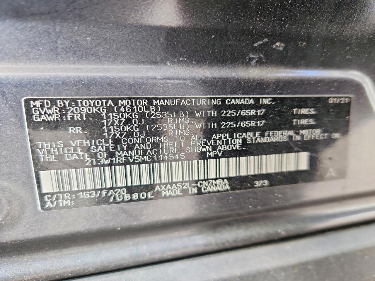 2021 Toyota Rav4 Xle Gray vin: 2T3W1RFV5MC114545