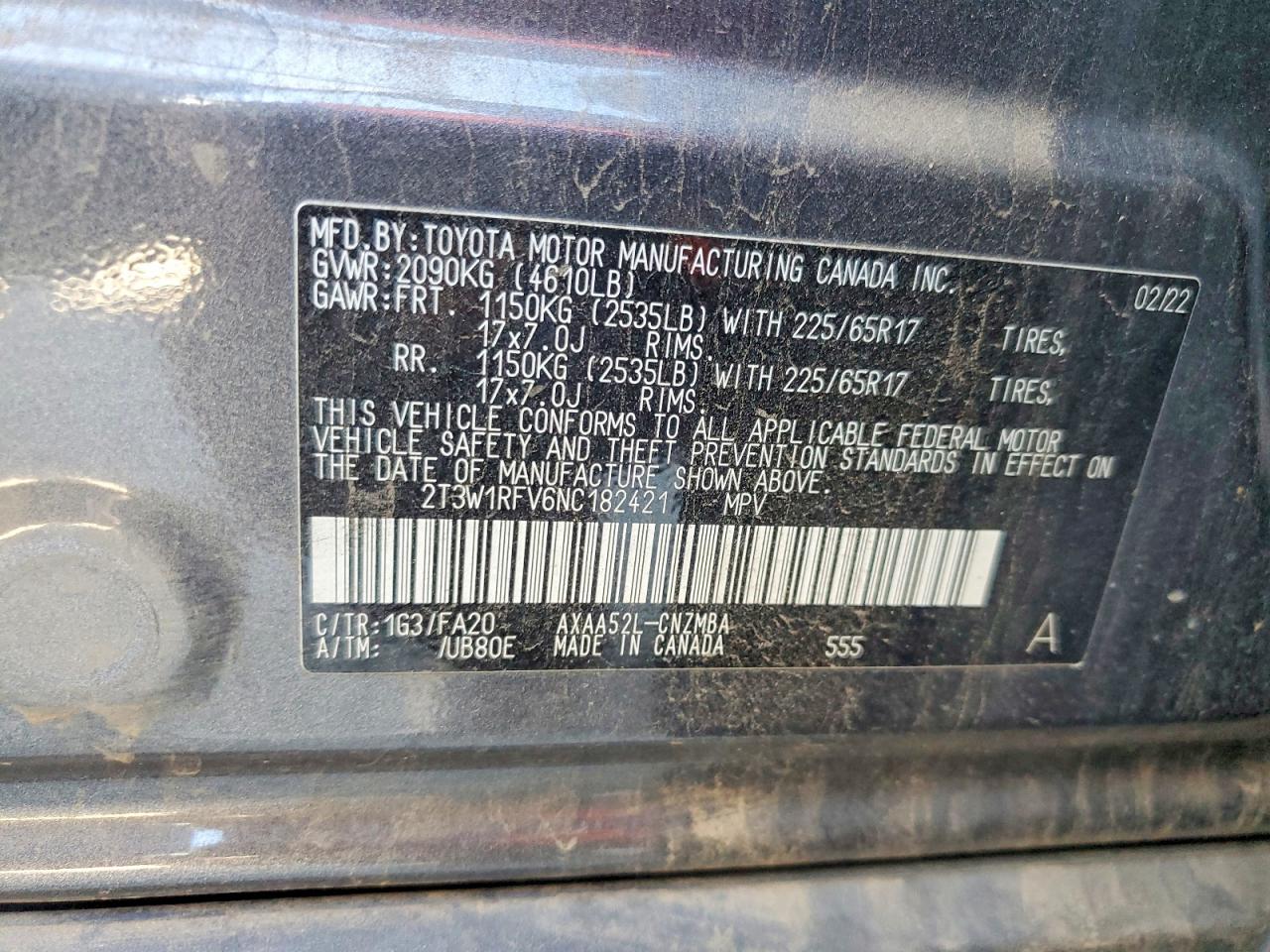 2022 Toyota Rav4 Xle Gray vin: 2T3W1RFV6NC182421