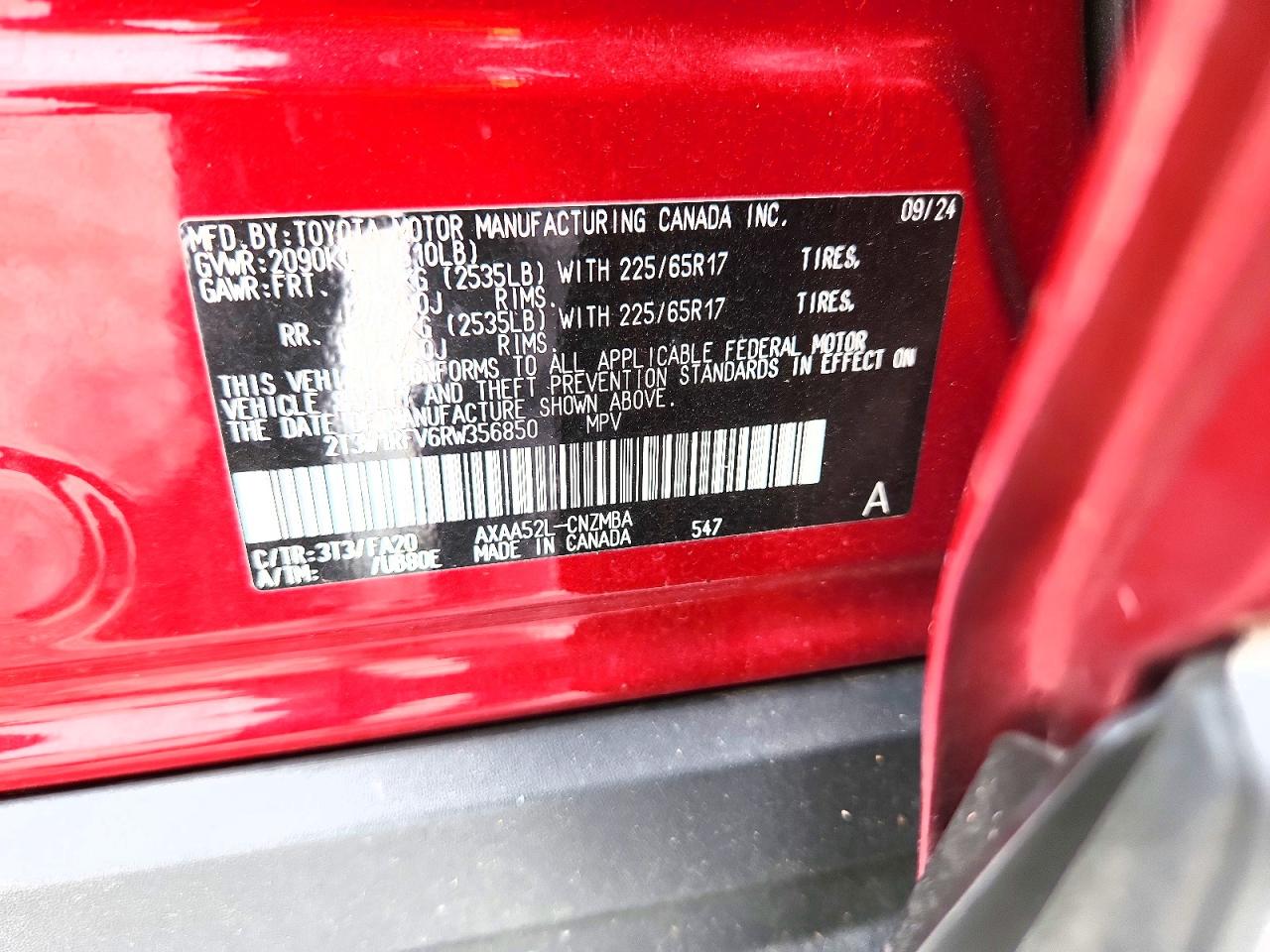 2024 Toyota Rav4 Xle Red vin: 2T3W1RFV6RW356850