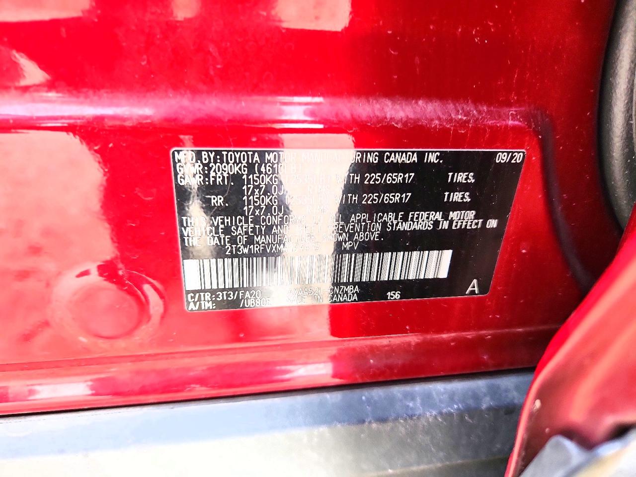 2021 Toyota Rav4 Xle Red vin: 2T3W1RFVXMW104415