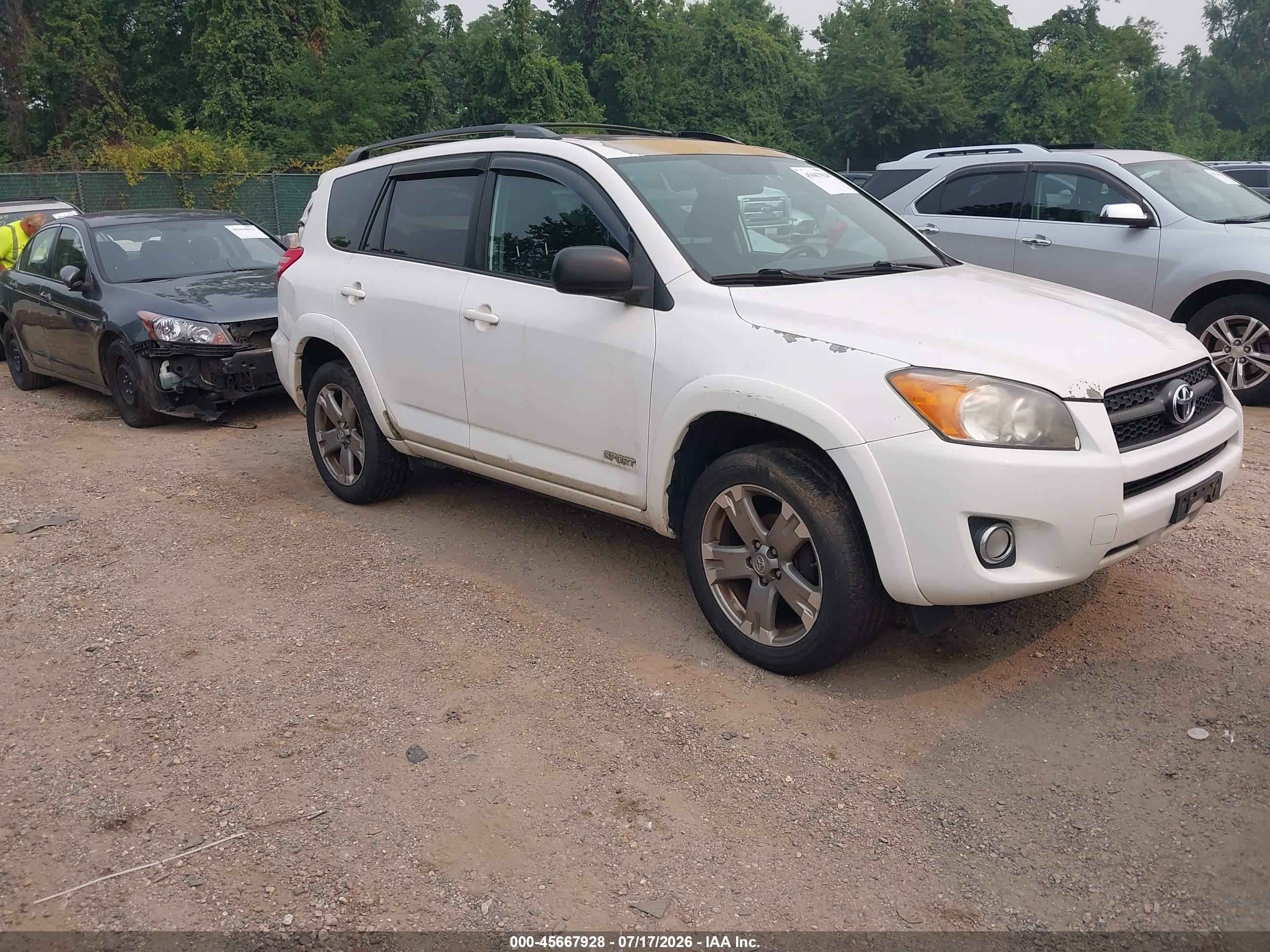 2011 Toyota Rav4 Sport White vin: 2T3WF4DV6BW064838