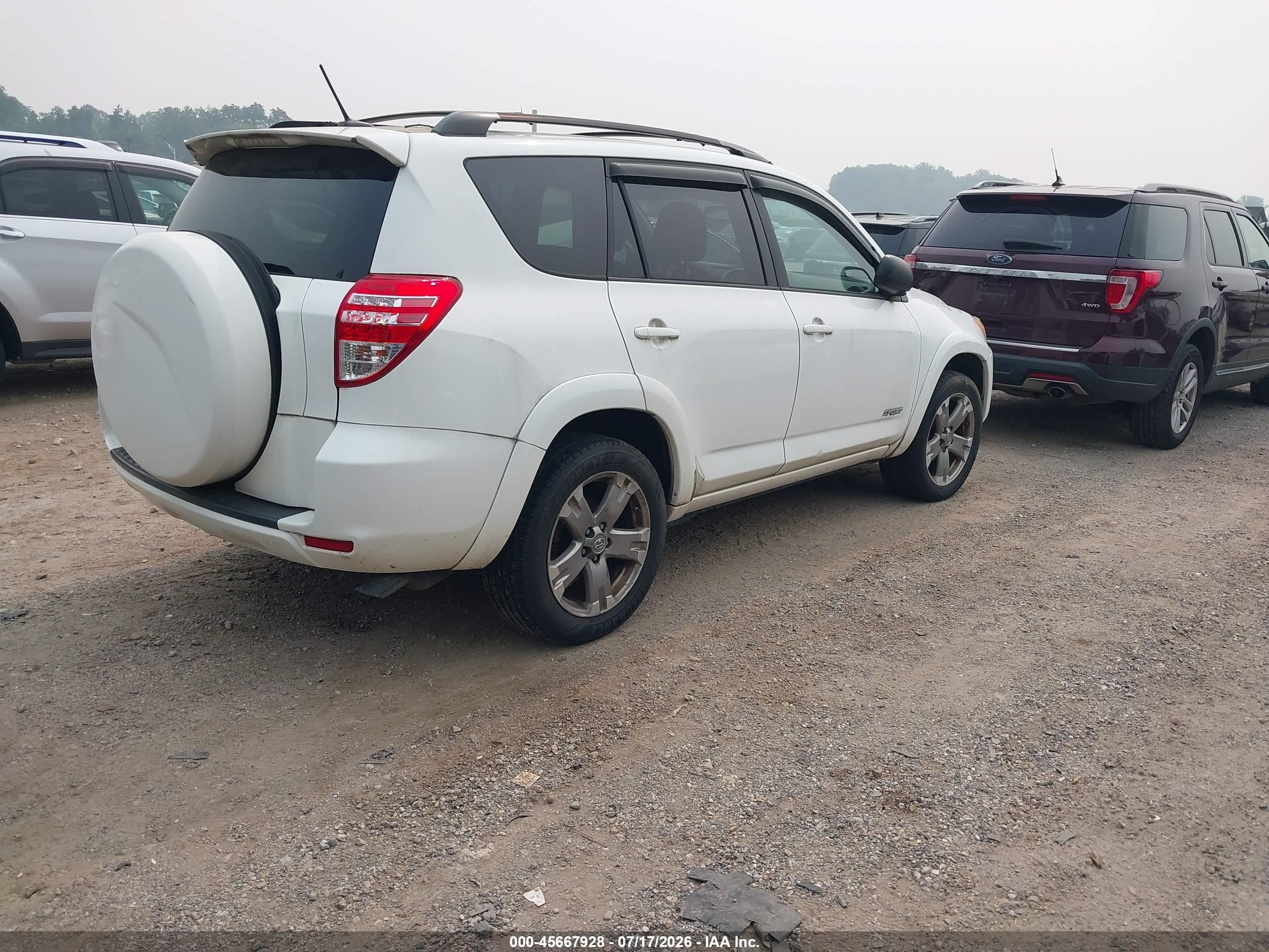 2011 Toyota Rav4 Sport White vin: 2T3WF4DV6BW064838