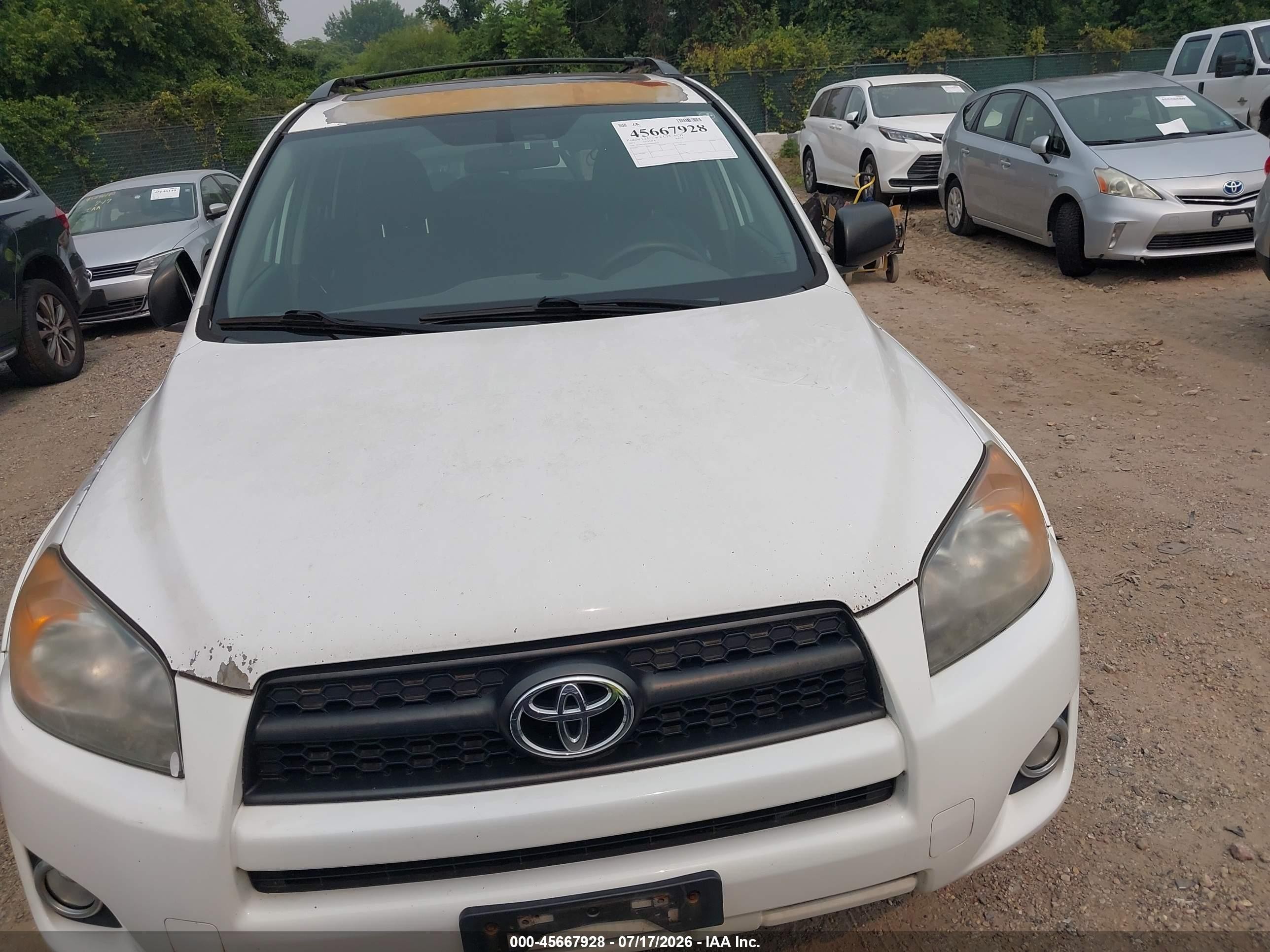 2011 Toyota Rav4 Sport White vin: 2T3WF4DV6BW064838