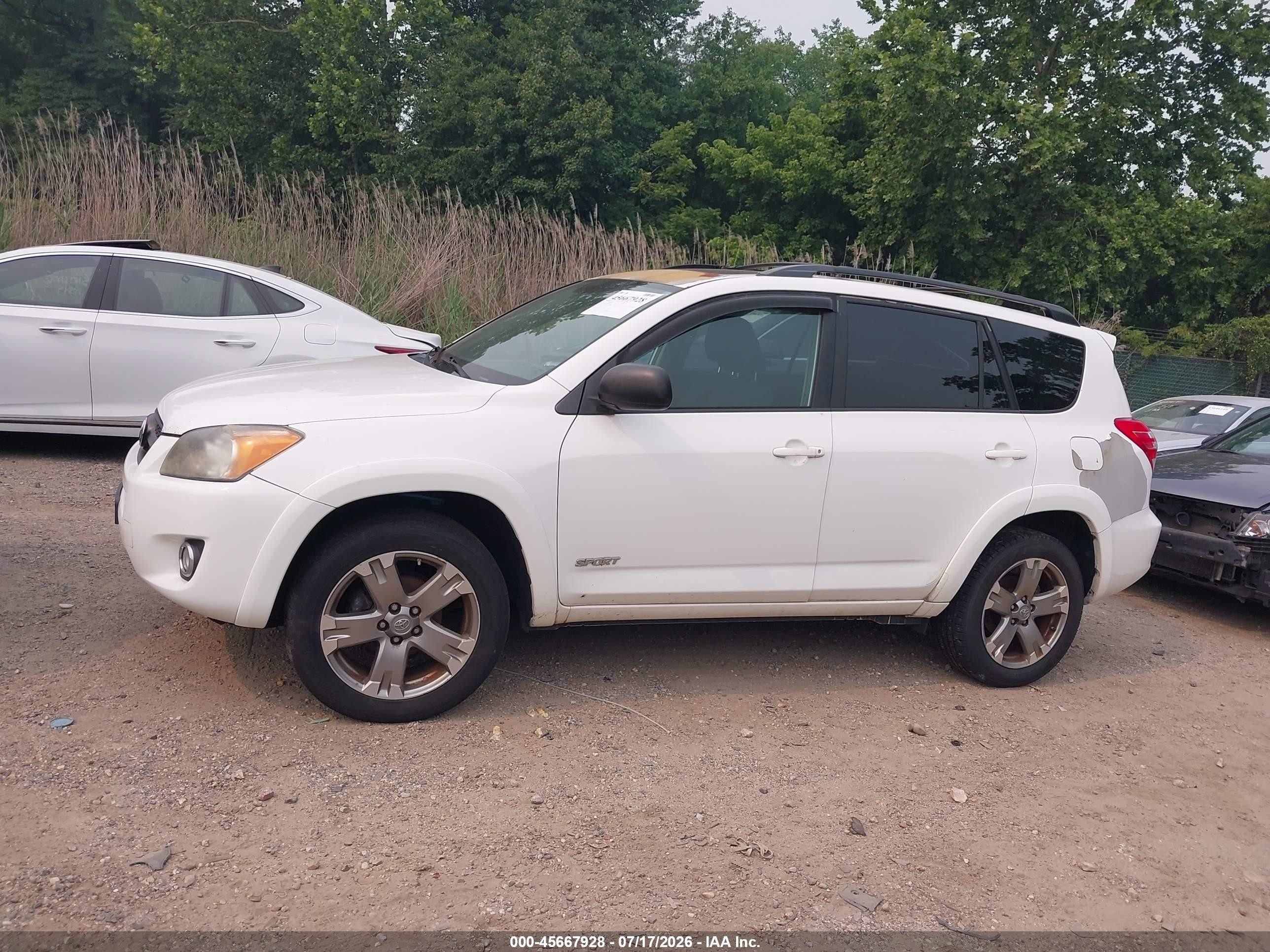 2011 Toyota Rav4 Sport White vin: 2T3WF4DV6BW064838