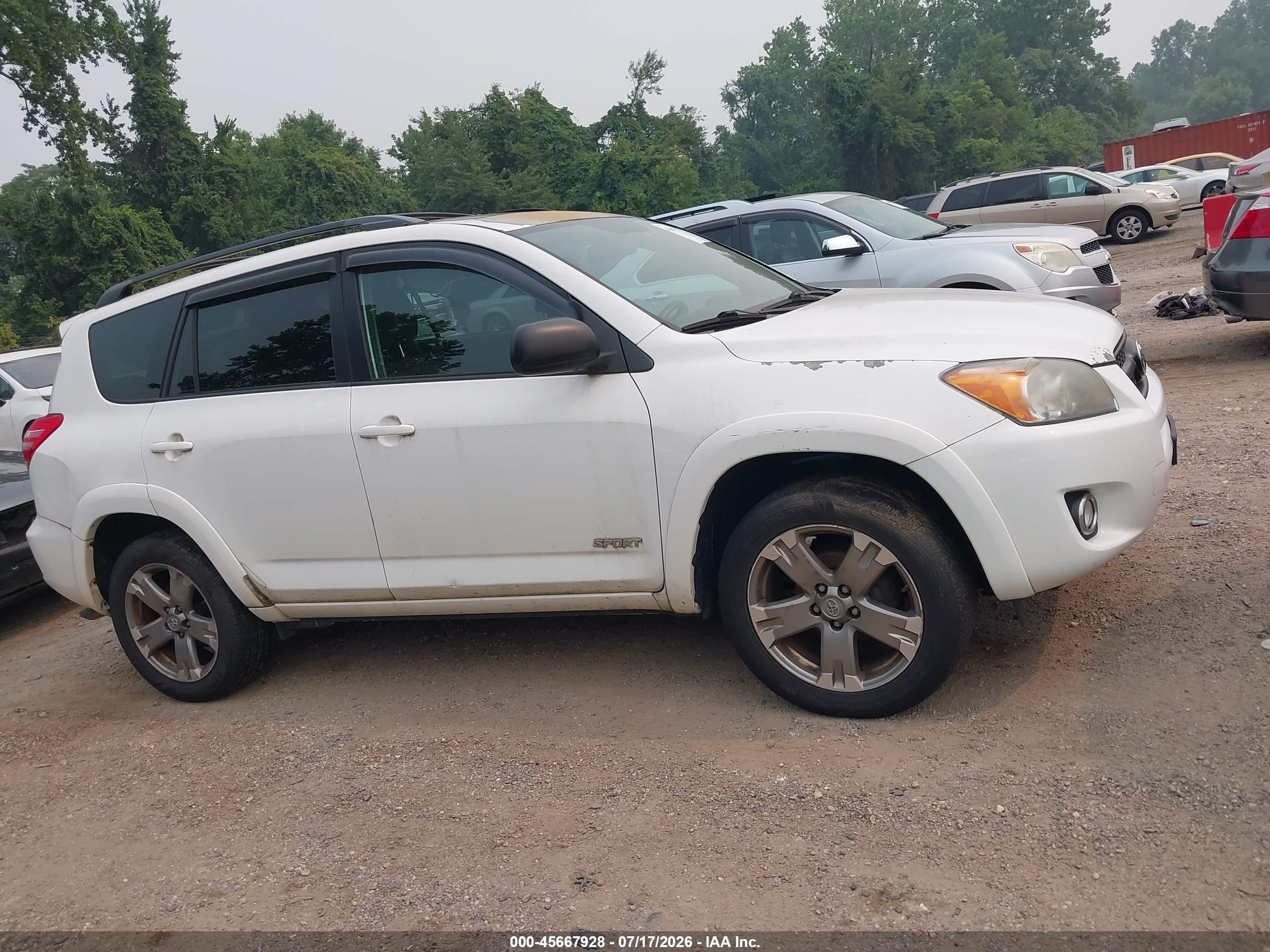 2011 Toyota Rav4 Sport White vin: 2T3WF4DV6BW064838