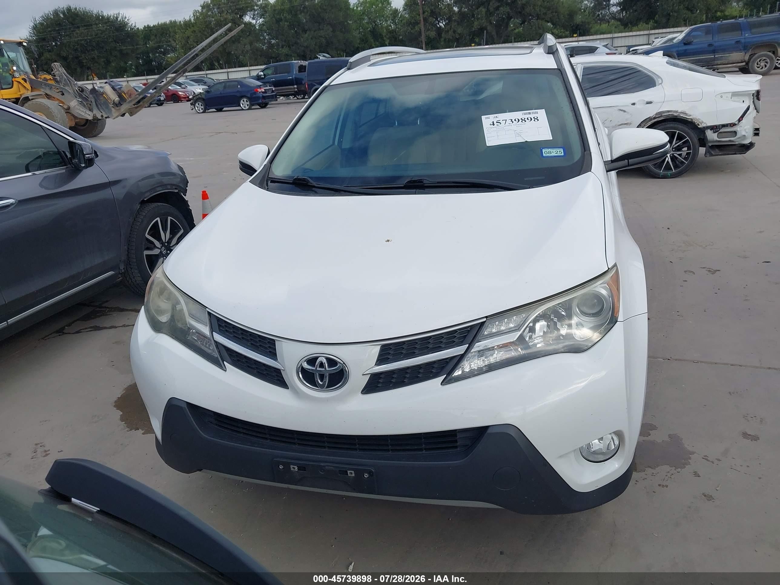 2013 Toyota Rav4 Xle White vin: 2T3WFREV0DW045703