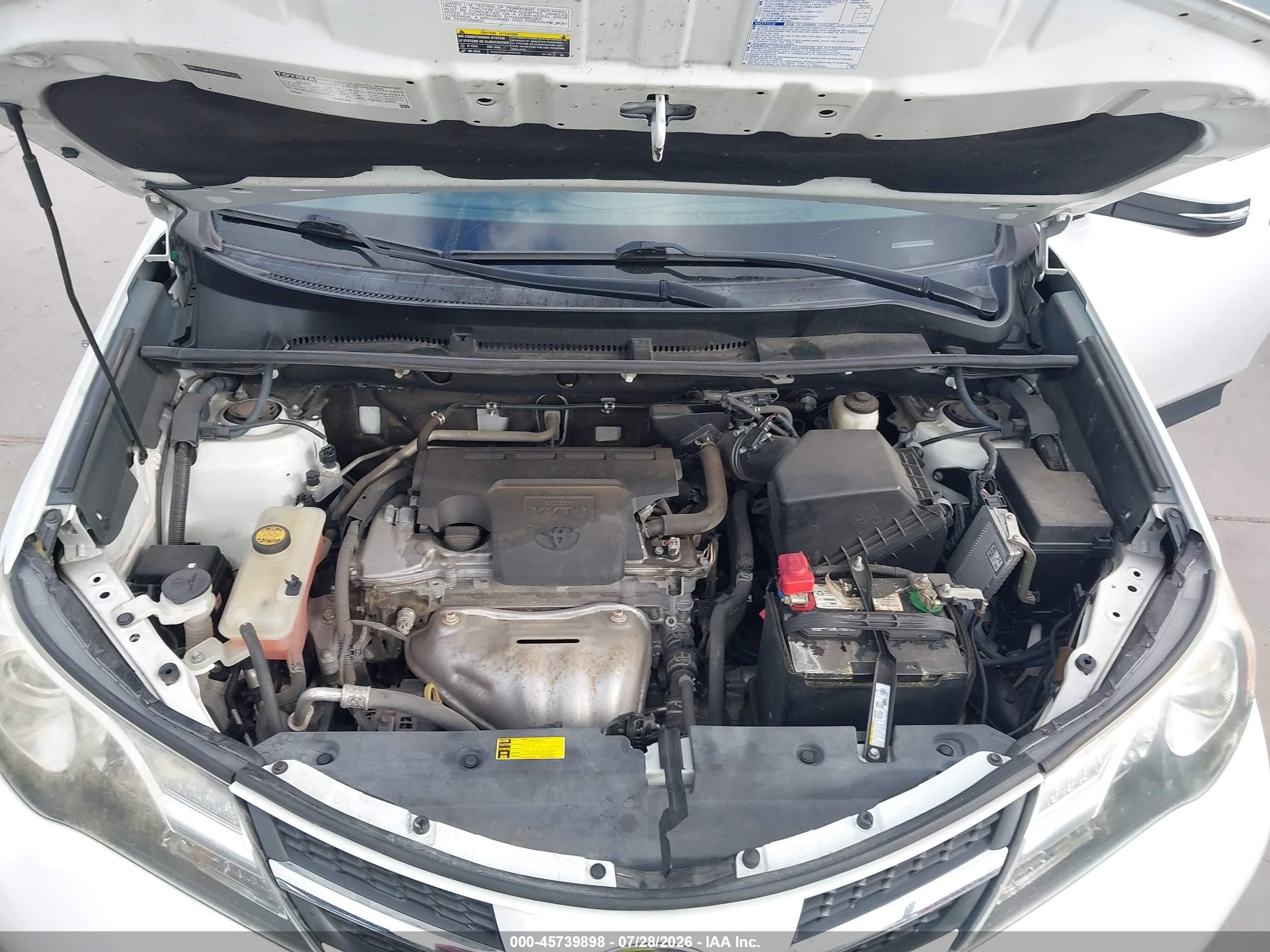 2013 Toyota Rav4 Xle White vin: 2T3WFREV0DW045703