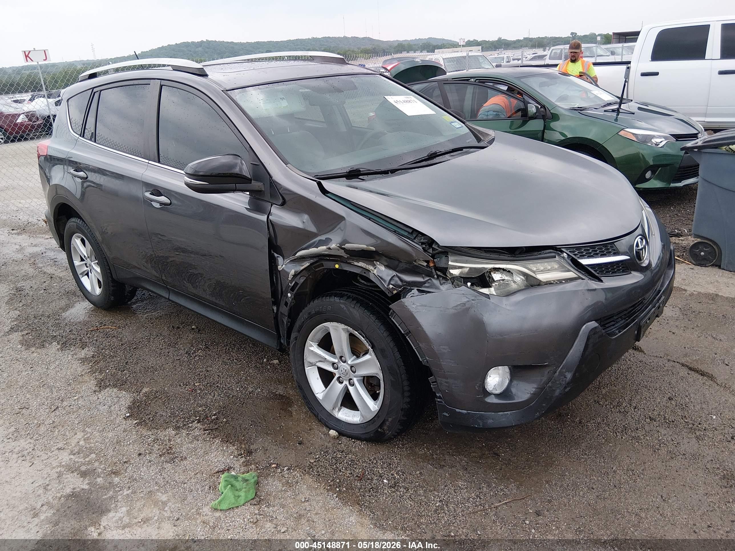 2014 Toyota Rav4 Xle Gray vin: 2T3WFREV0EW093252