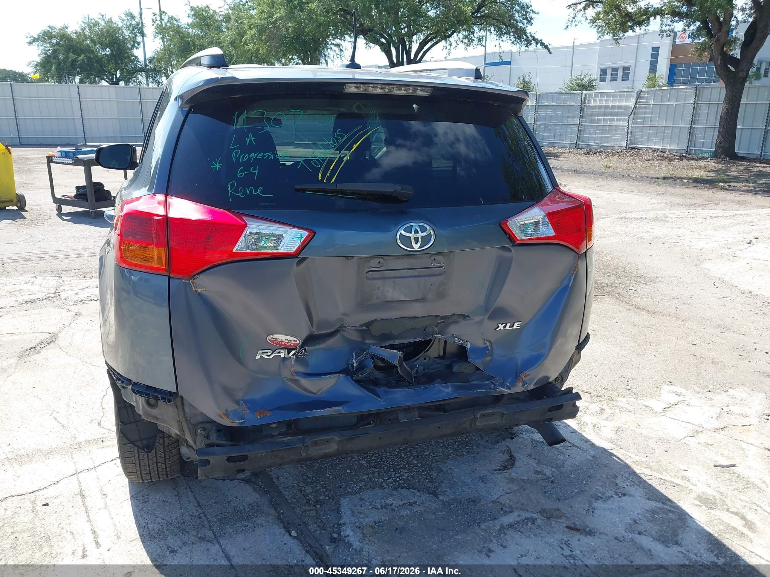 2014 Toyota Rav4 Xle Gray vin: 2T3WFREV1EW082552