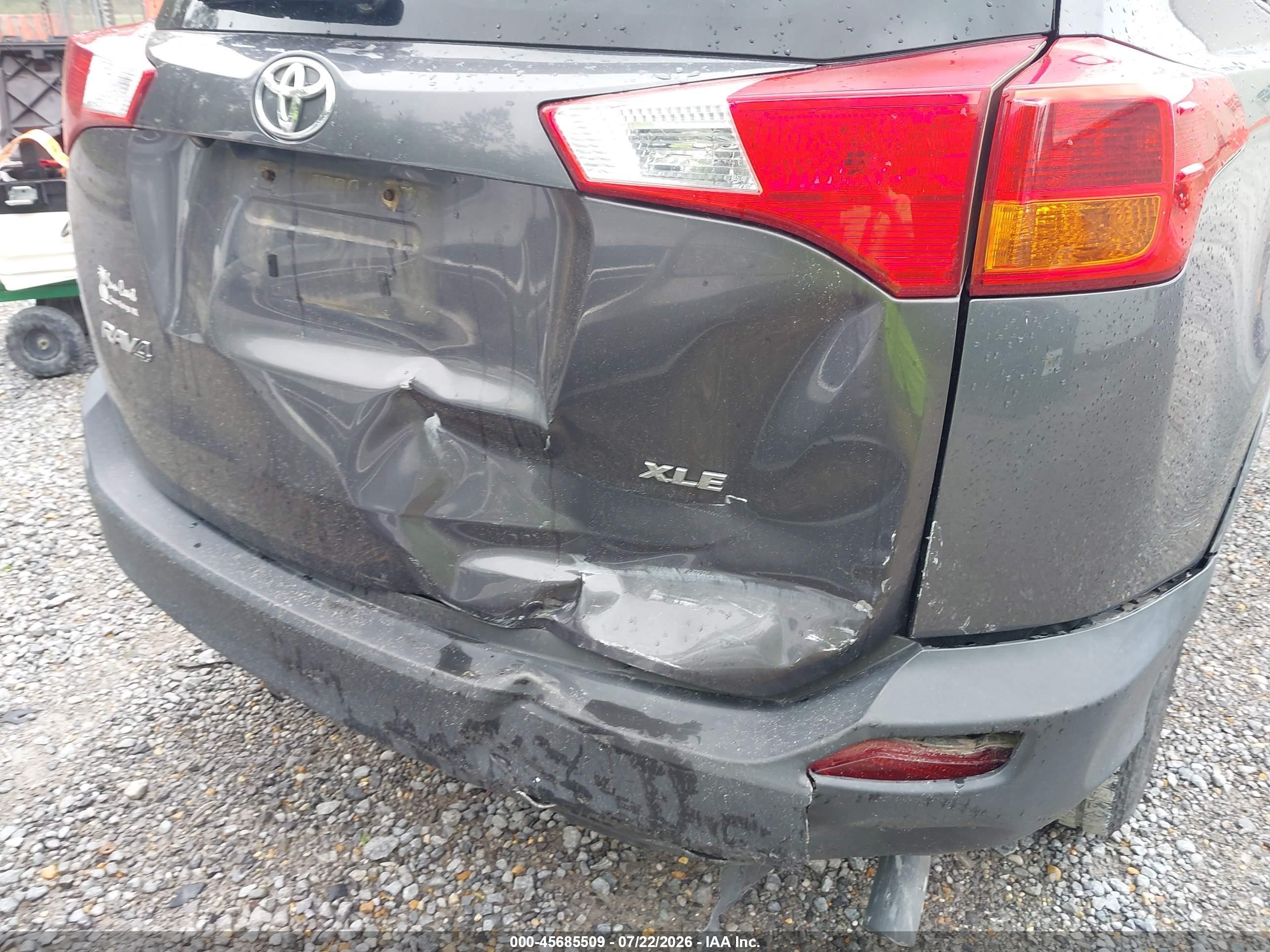 2014 Toyota Rav4 Xle Серый vin: 2T3WFREV1EW105523