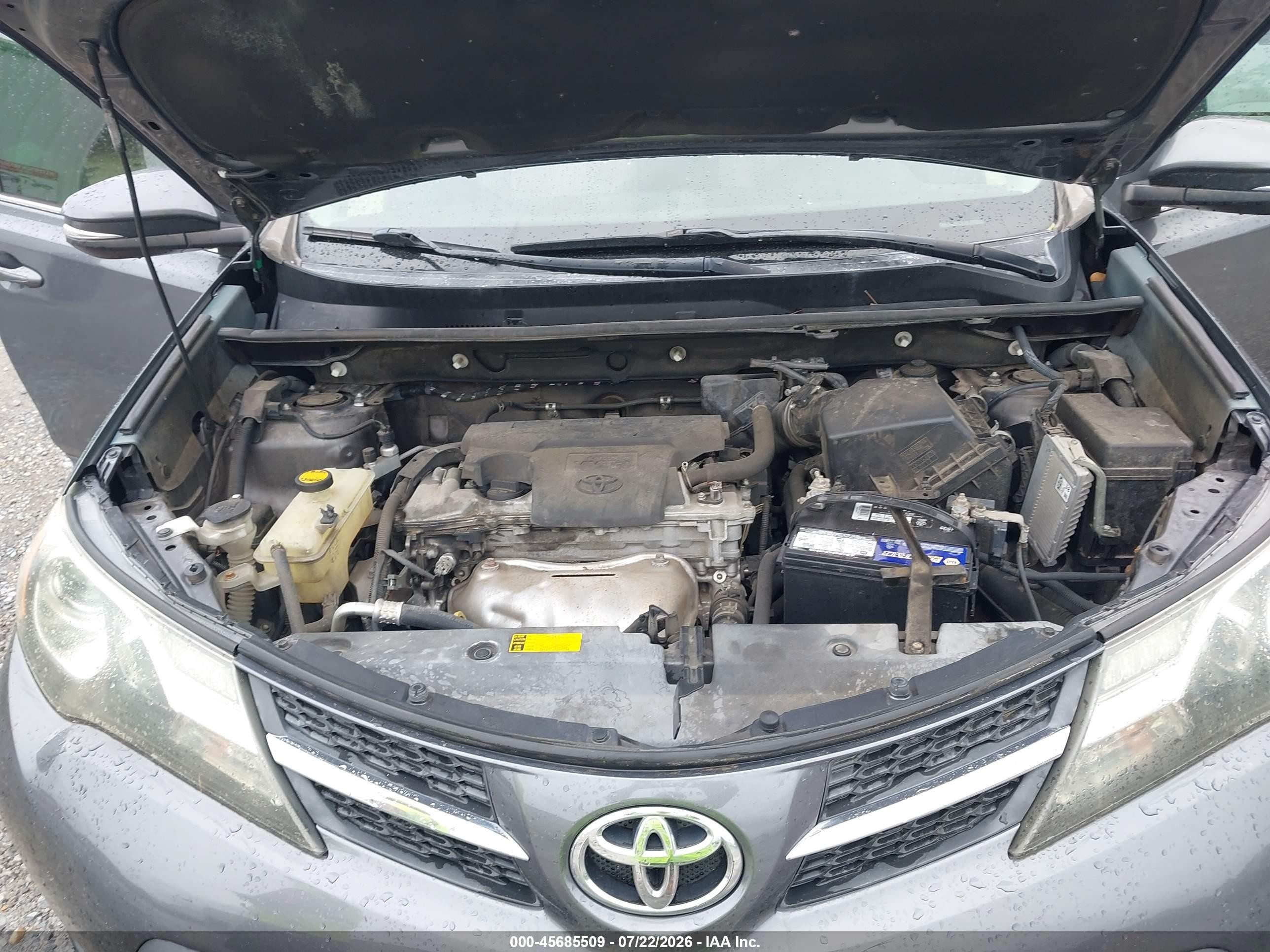 2014 Toyota Rav4 Xle Серый vin: 2T3WFREV1EW105523