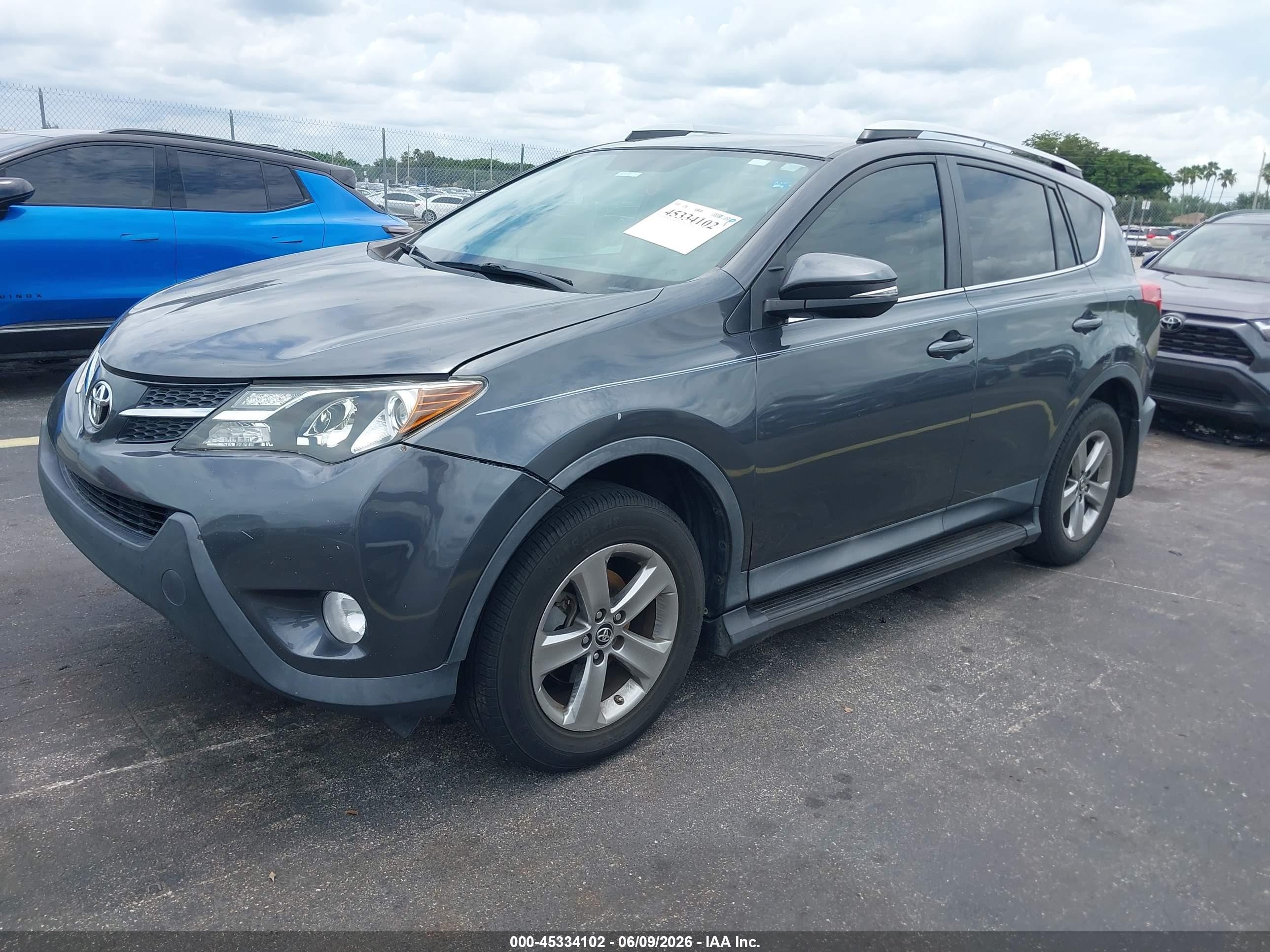2015 Toyota Rav4 Xle Gray vin: 2T3WFREV2FW198408