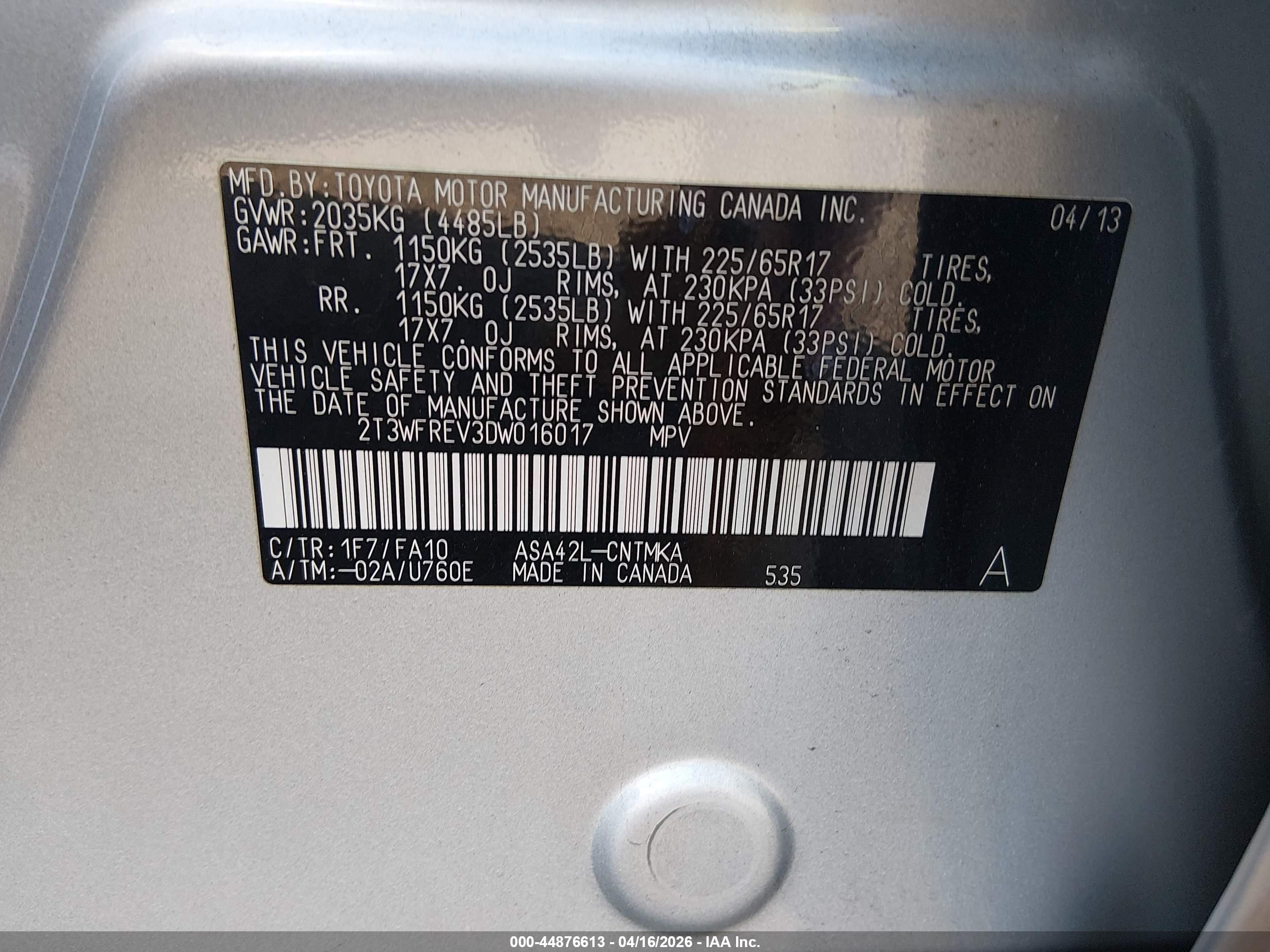 2013 Toyota Rav4 Xle Silver vin: 2T3WFREV3DW016017