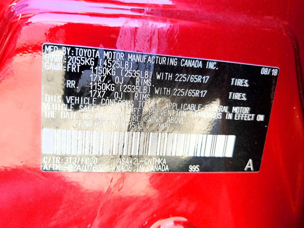 2018 Toyota Rav4 Xle Red vin: 2T3WFREV3JW501513