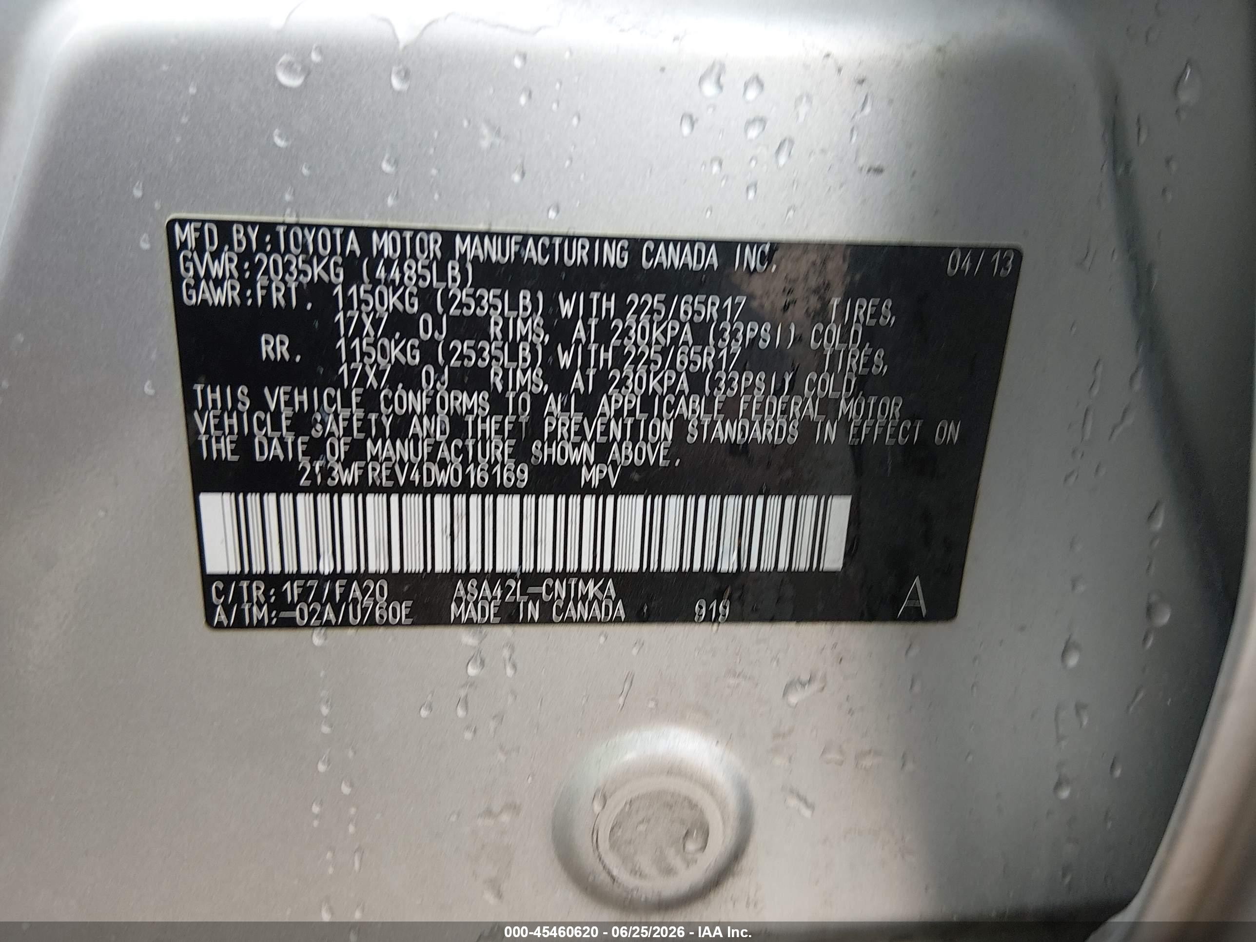 2013 Toyota Rav4 Xle Silver vin: 2T3WFREV4DW016169