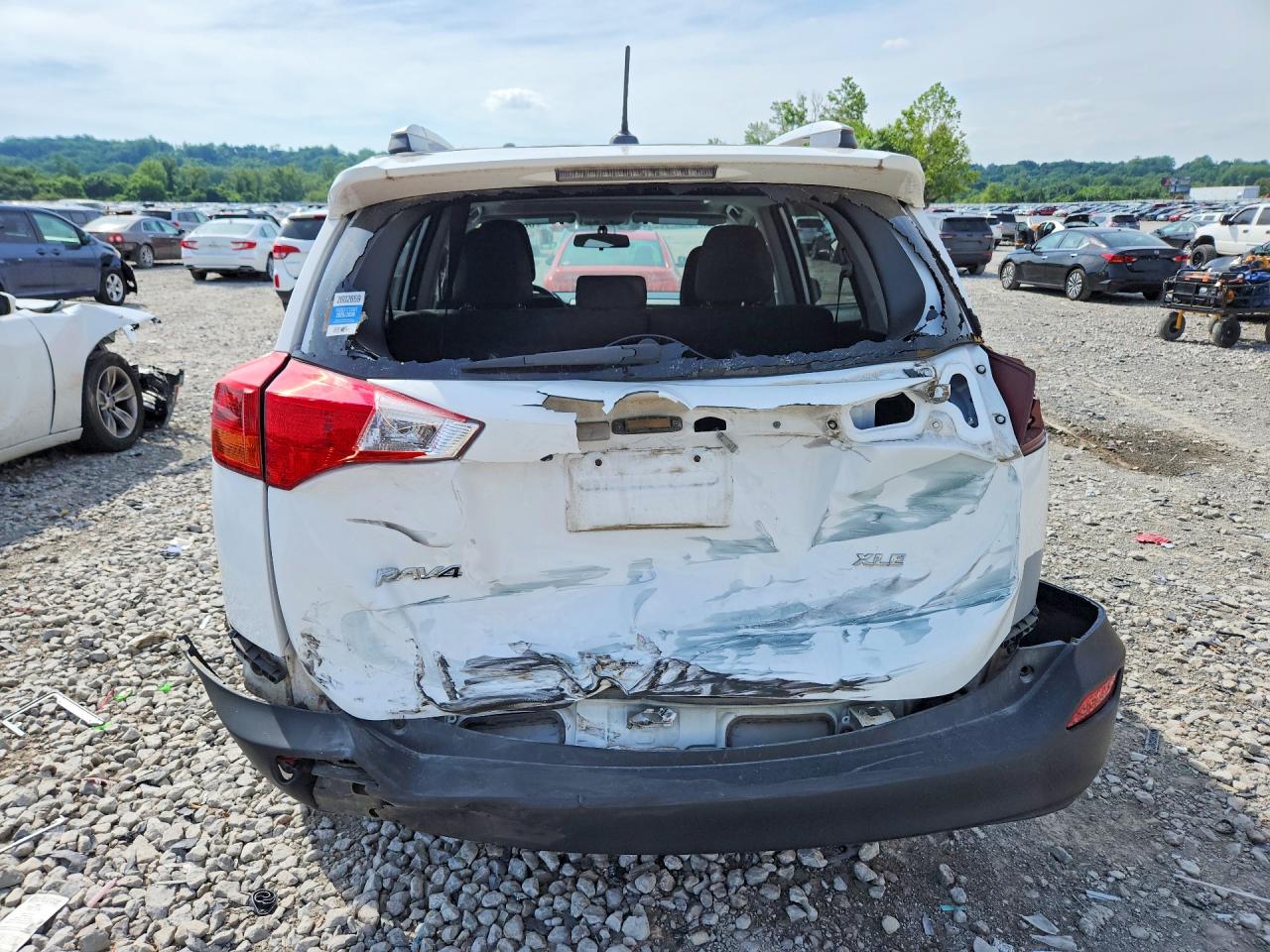 2013 Toyota Rav4 Xle White vin: 2T3WFREV4DW023476