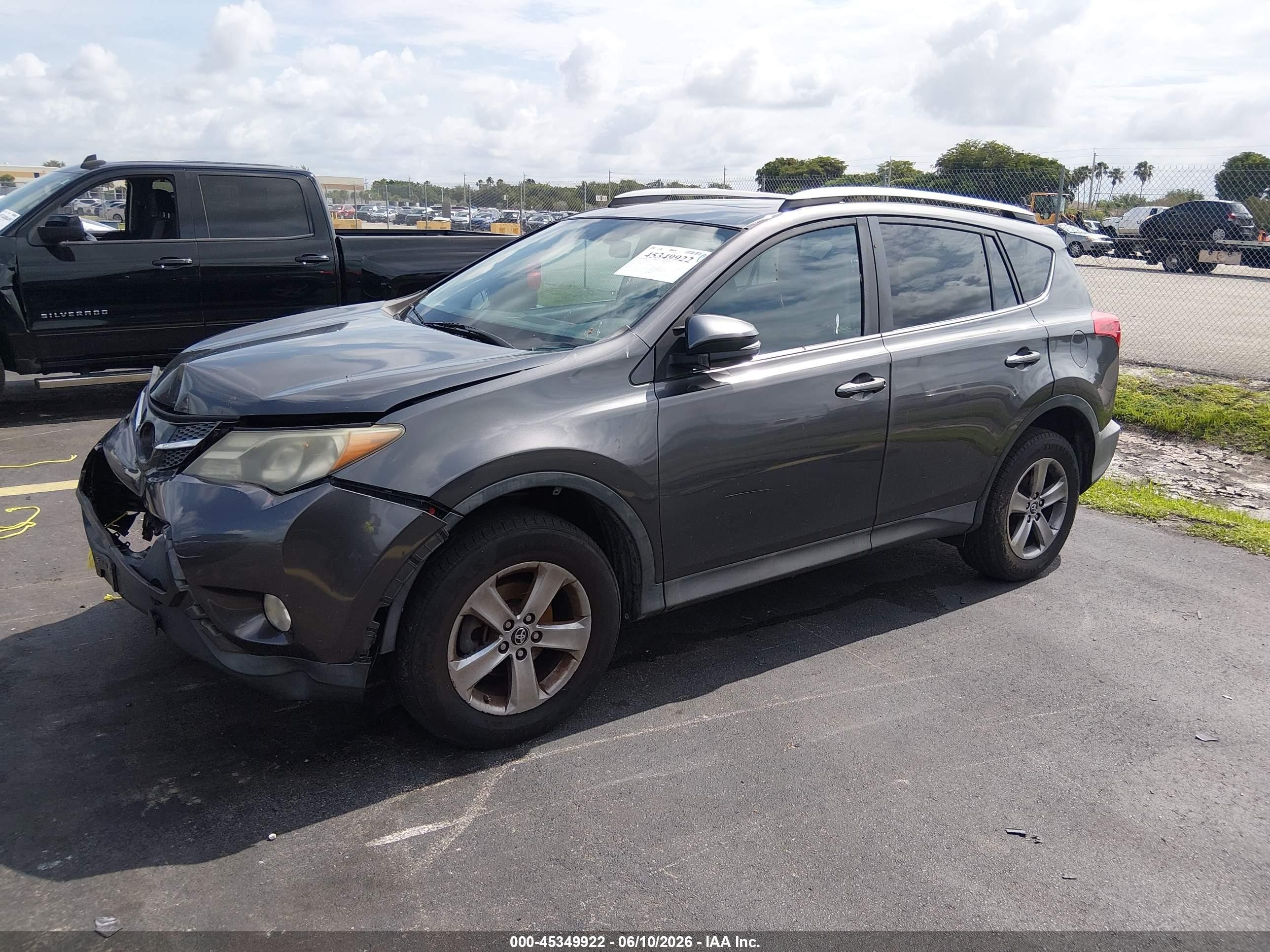 2015 Toyota Rav4 Xle Gray vin: 2T3WFREV5FW154581