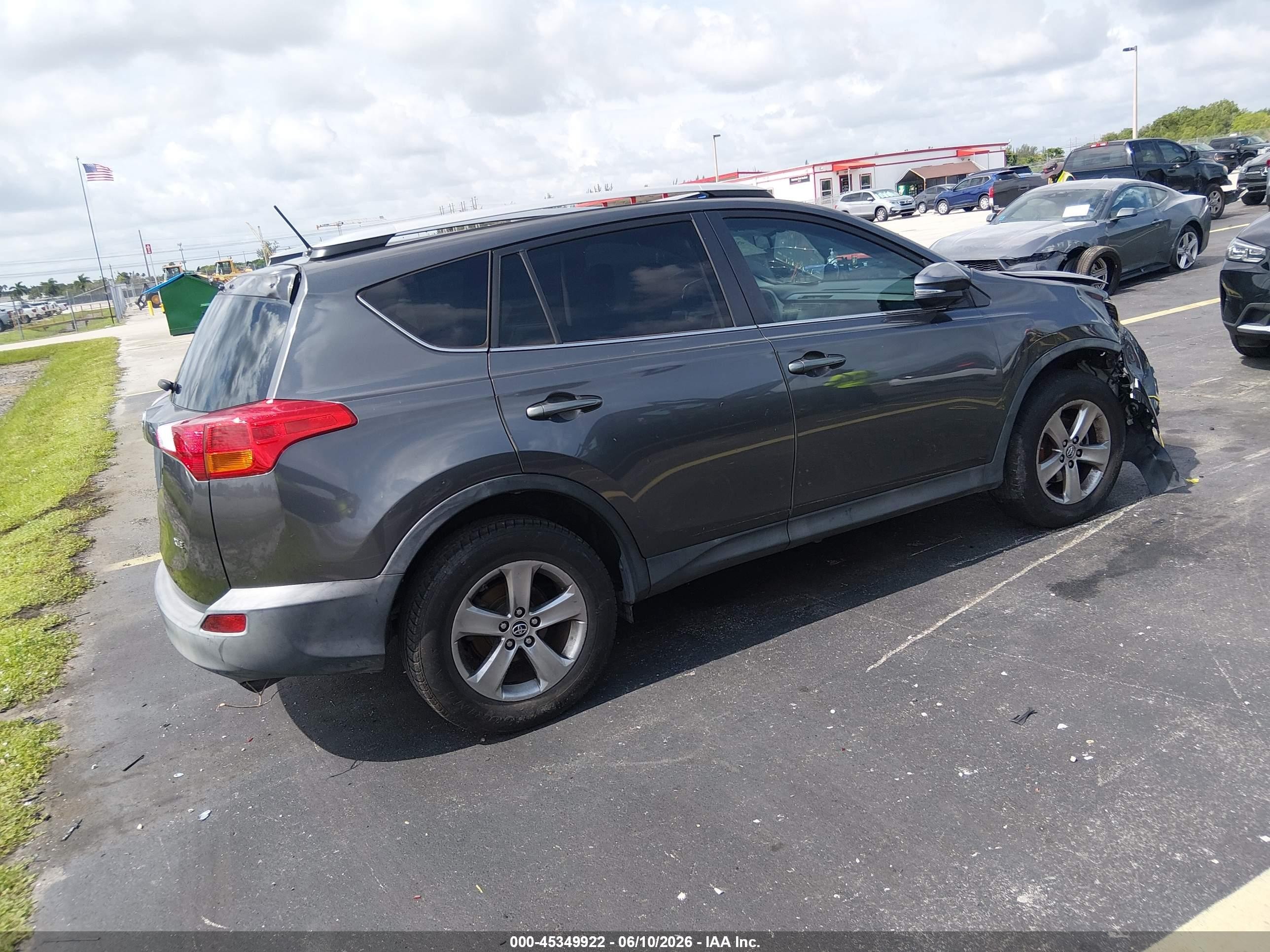 2015 Toyota Rav4 Xle Gray vin: 2T3WFREV5FW154581