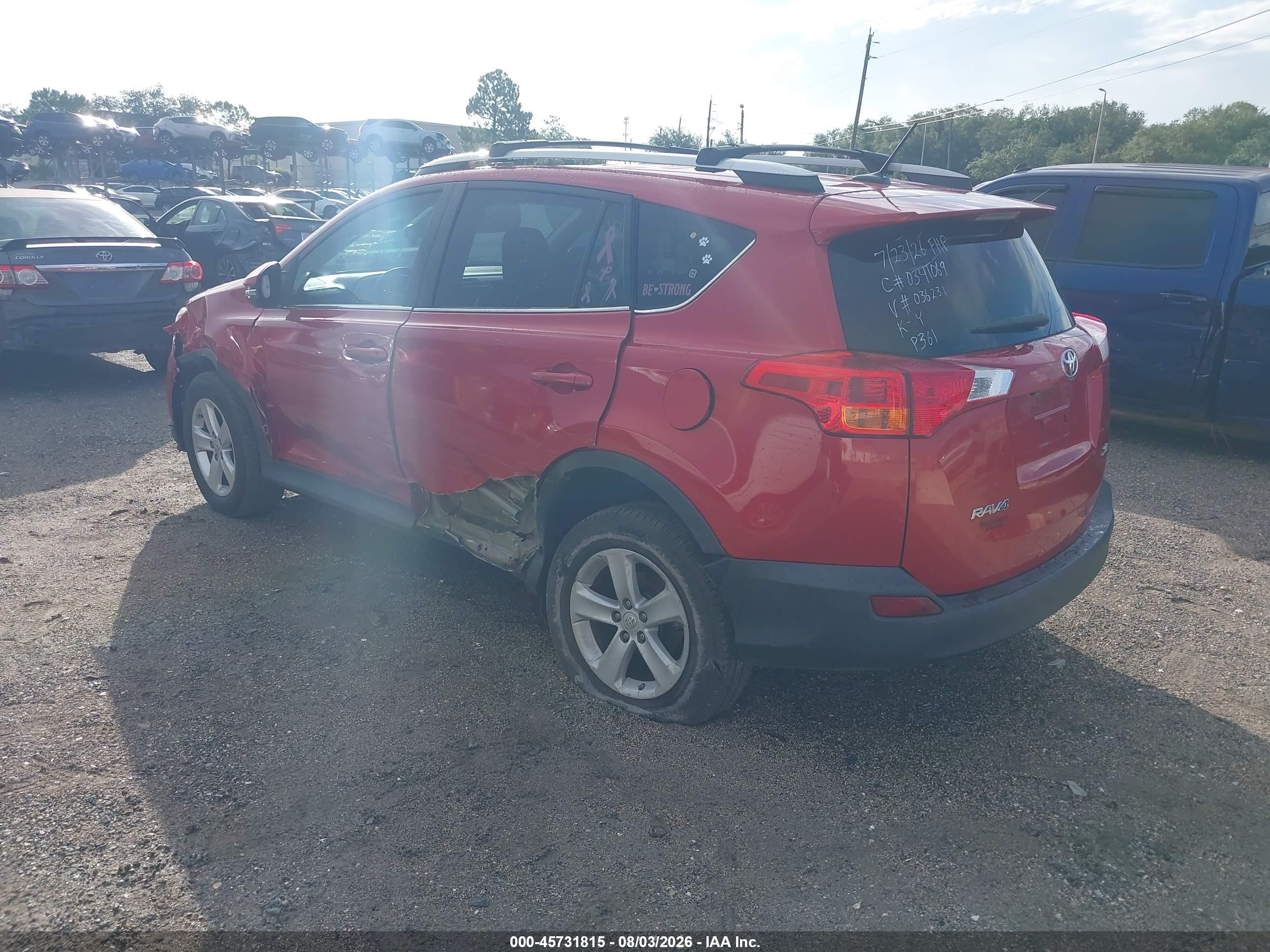 2013 Toyota Rav4 Xle Red vin: 2T3WFREV6DW036231