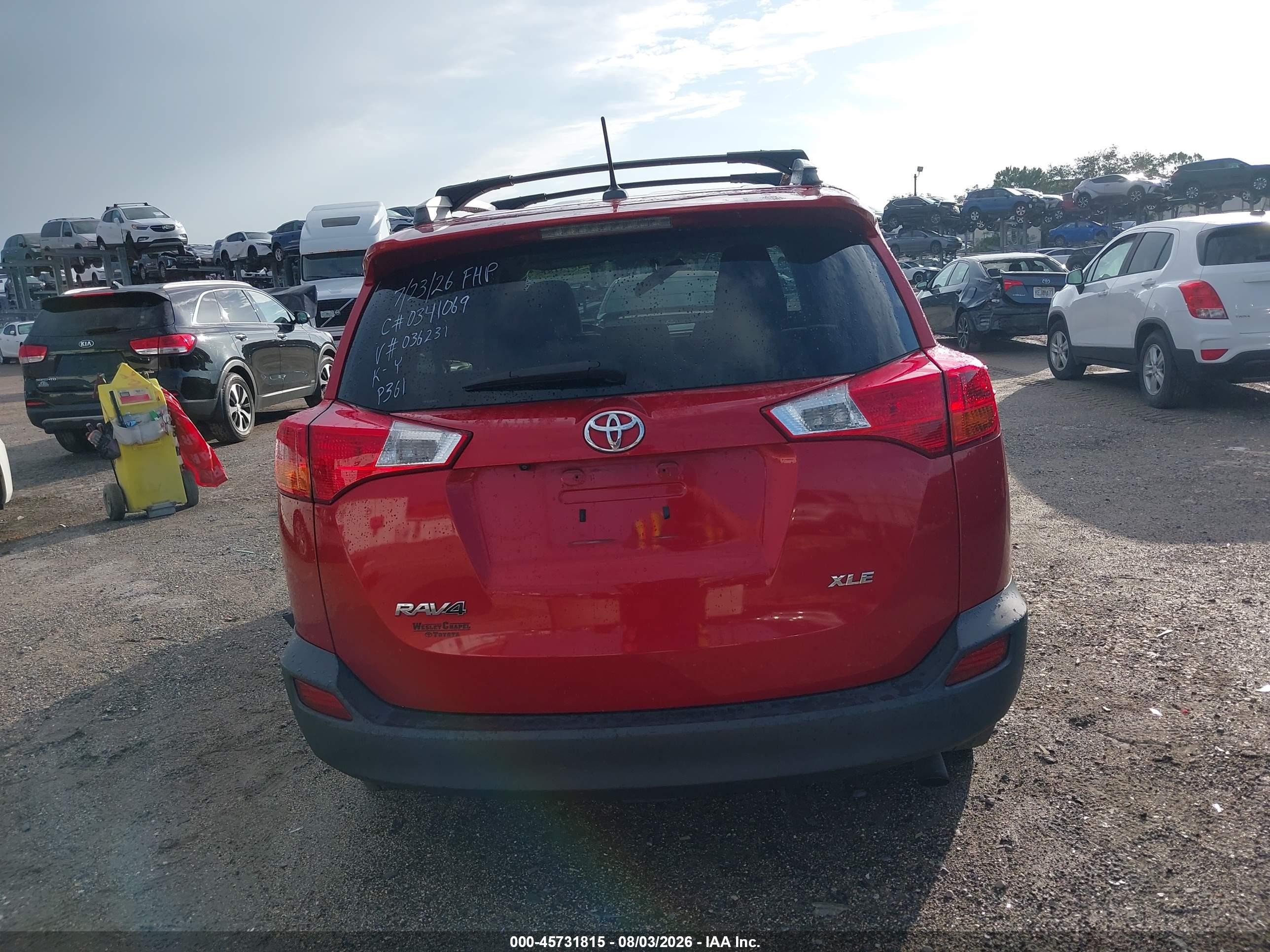 2013 Toyota Rav4 Xle Red vin: 2T3WFREV6DW036231