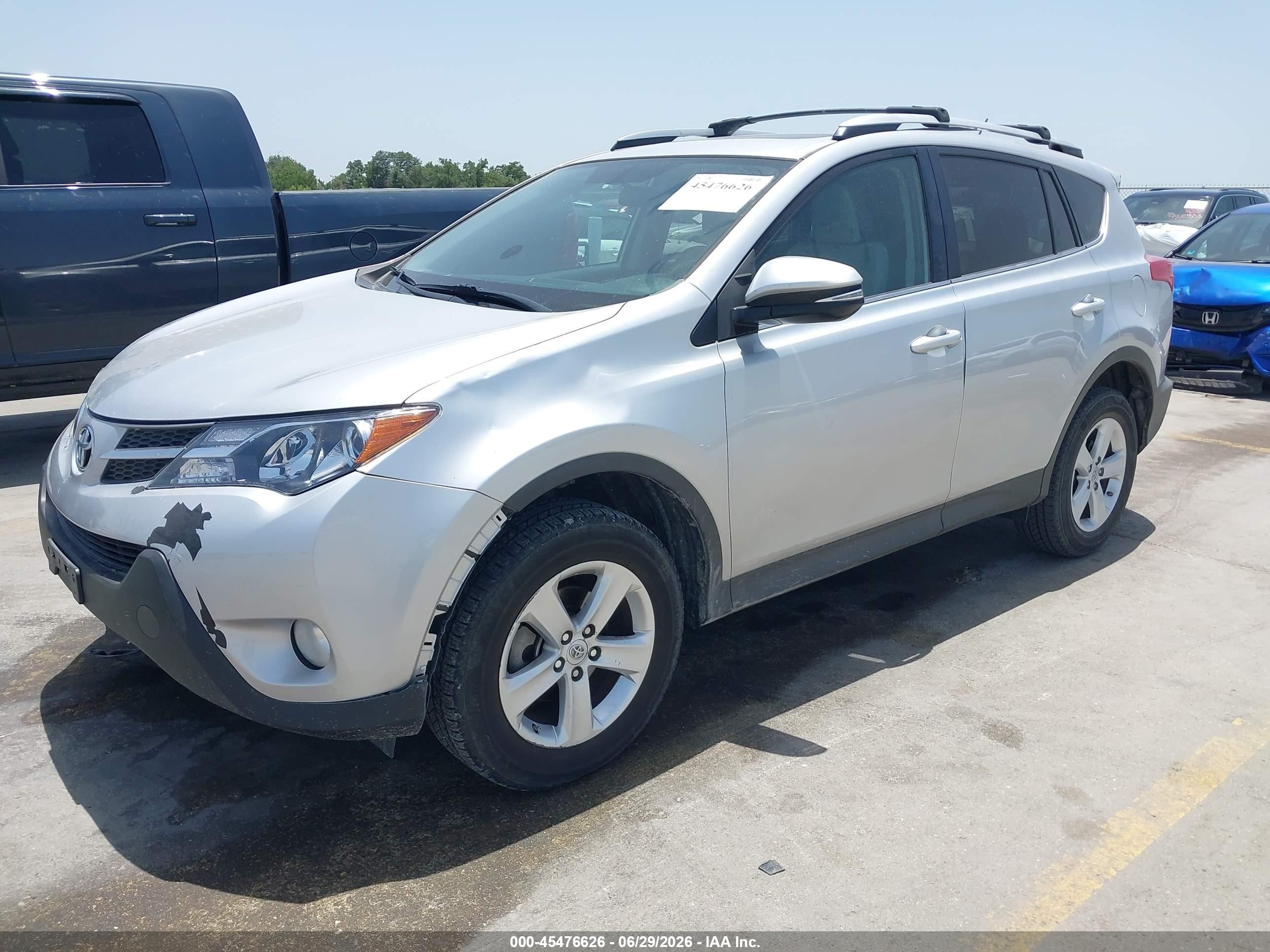 2014 Toyota Rav4 Xle Silver vin: 2T3WFREV6EW092509