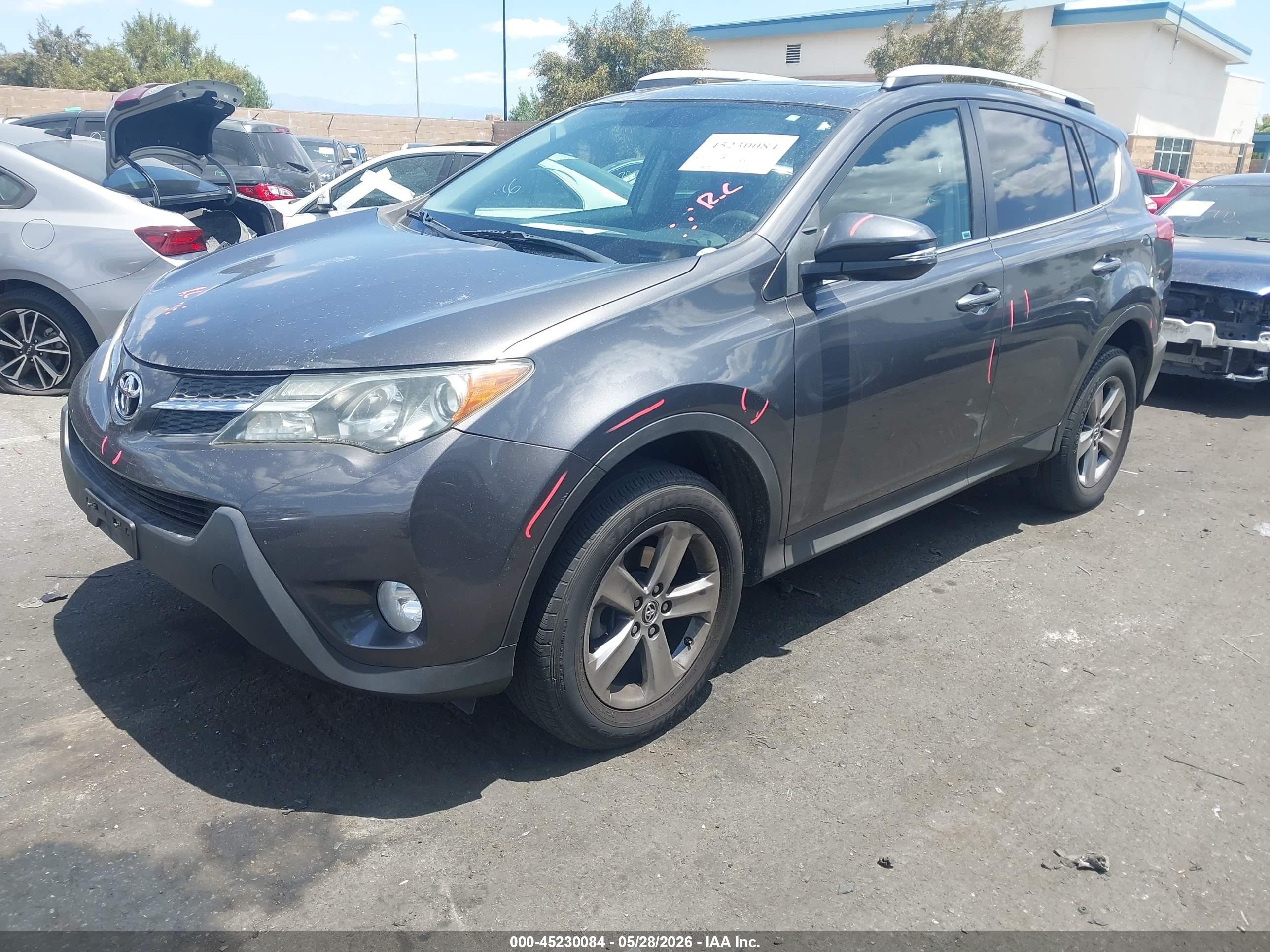 2015 Toyota Rav4 Xle Gray vin: 2T3WFREV6FW157702