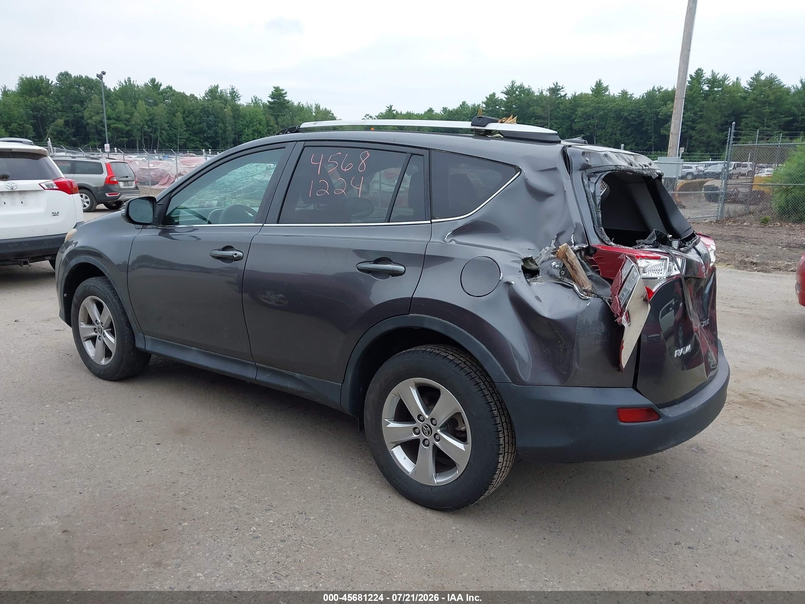 2015 Toyota Rav4 Xle Gray vin: 2T3WFREV6FW167937