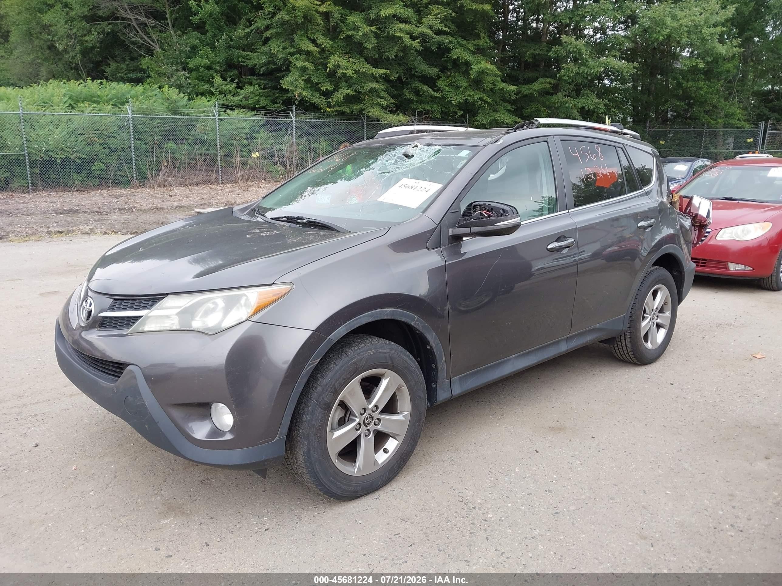 2015 Toyota Rav4 Xle Gray vin: 2T3WFREV6FW167937