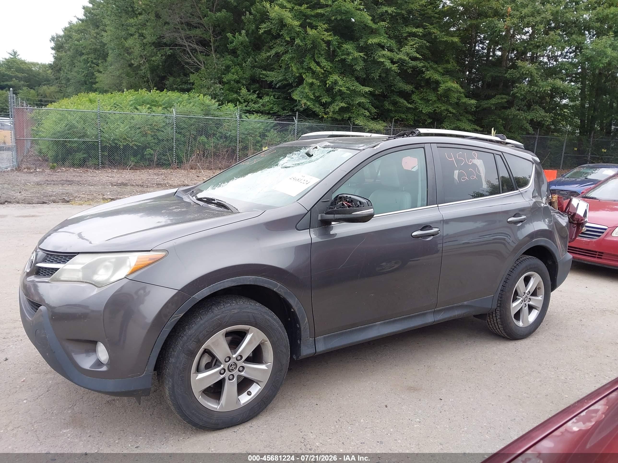 2015 Toyota Rav4 Xle Gray vin: 2T3WFREV6FW167937