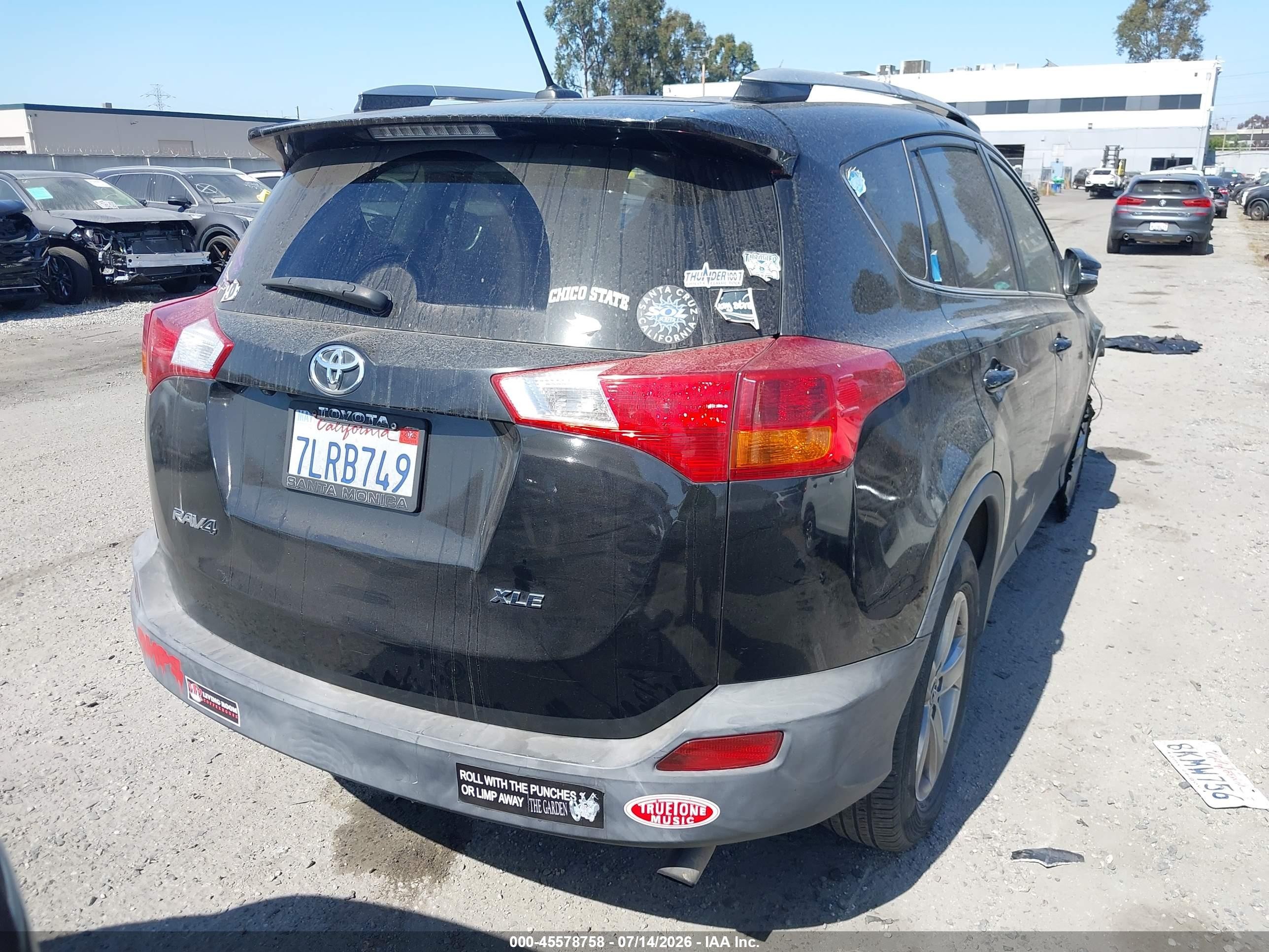 2015 Toyota Rav4 Xle Black vin: 2T3WFREV6FW190571