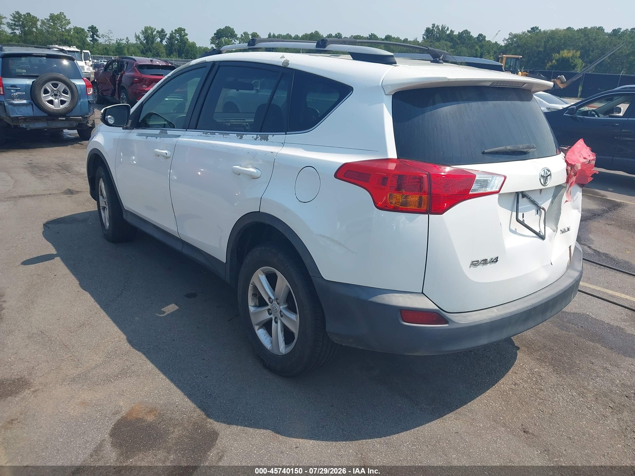 2013 Toyota Rav4 Xle White vin: 2T3WFREV7DW061347
