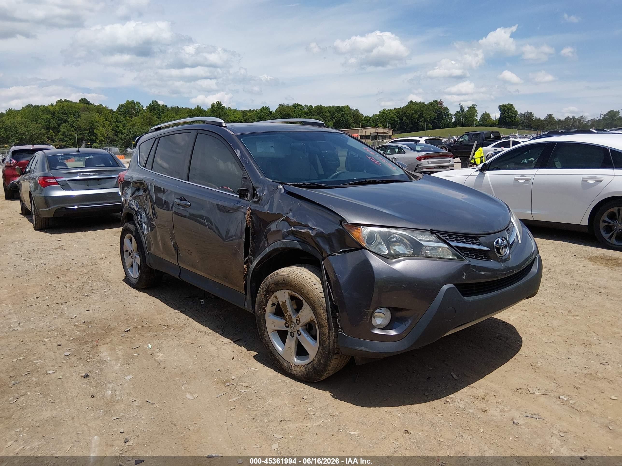 2014 Toyota Rav4 Xle Серый vin: 2T3WFREV7EW076724