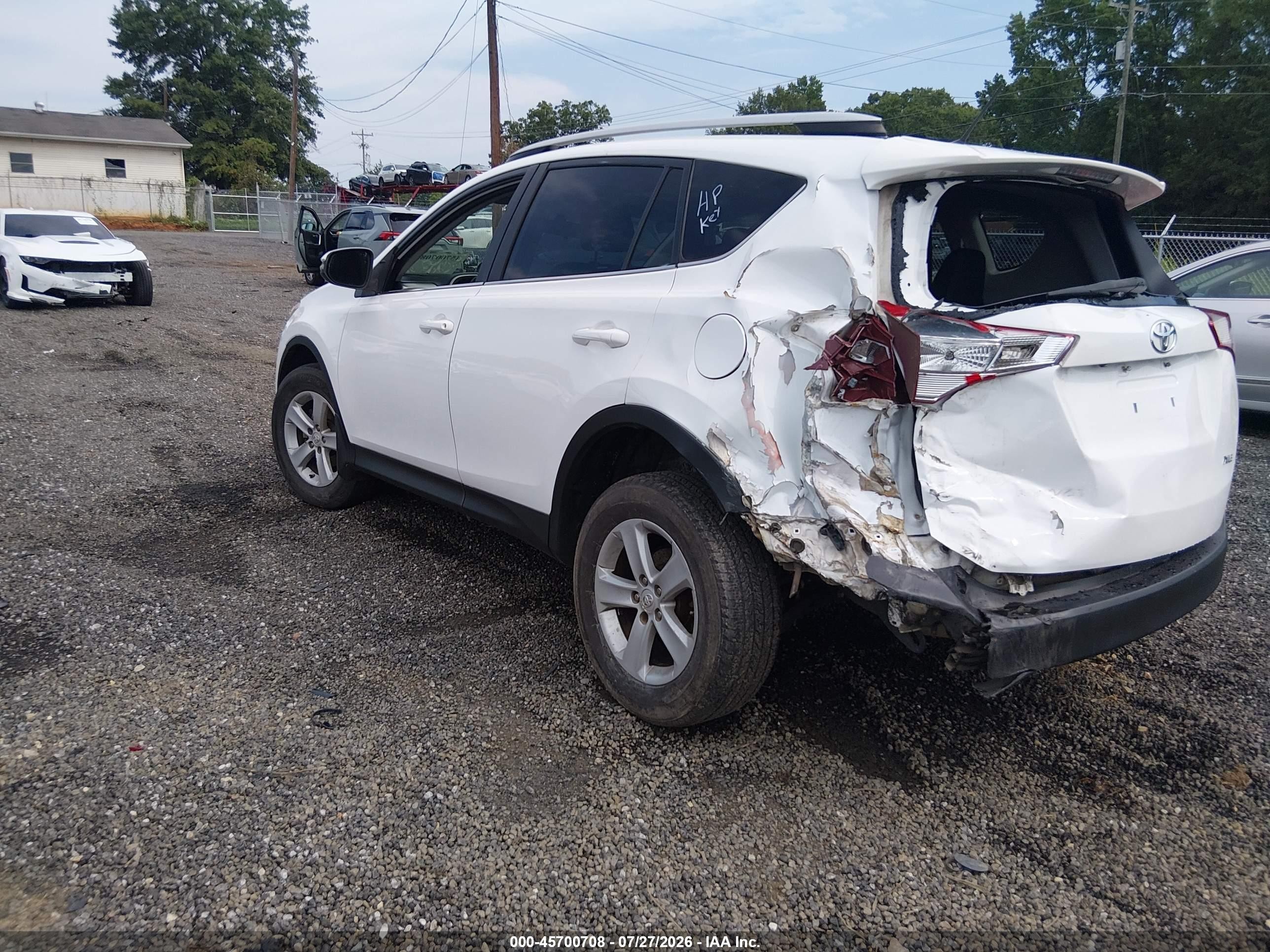 2014 Toyota Rav4 Xle White vin: 2T3WFREV7EW109558