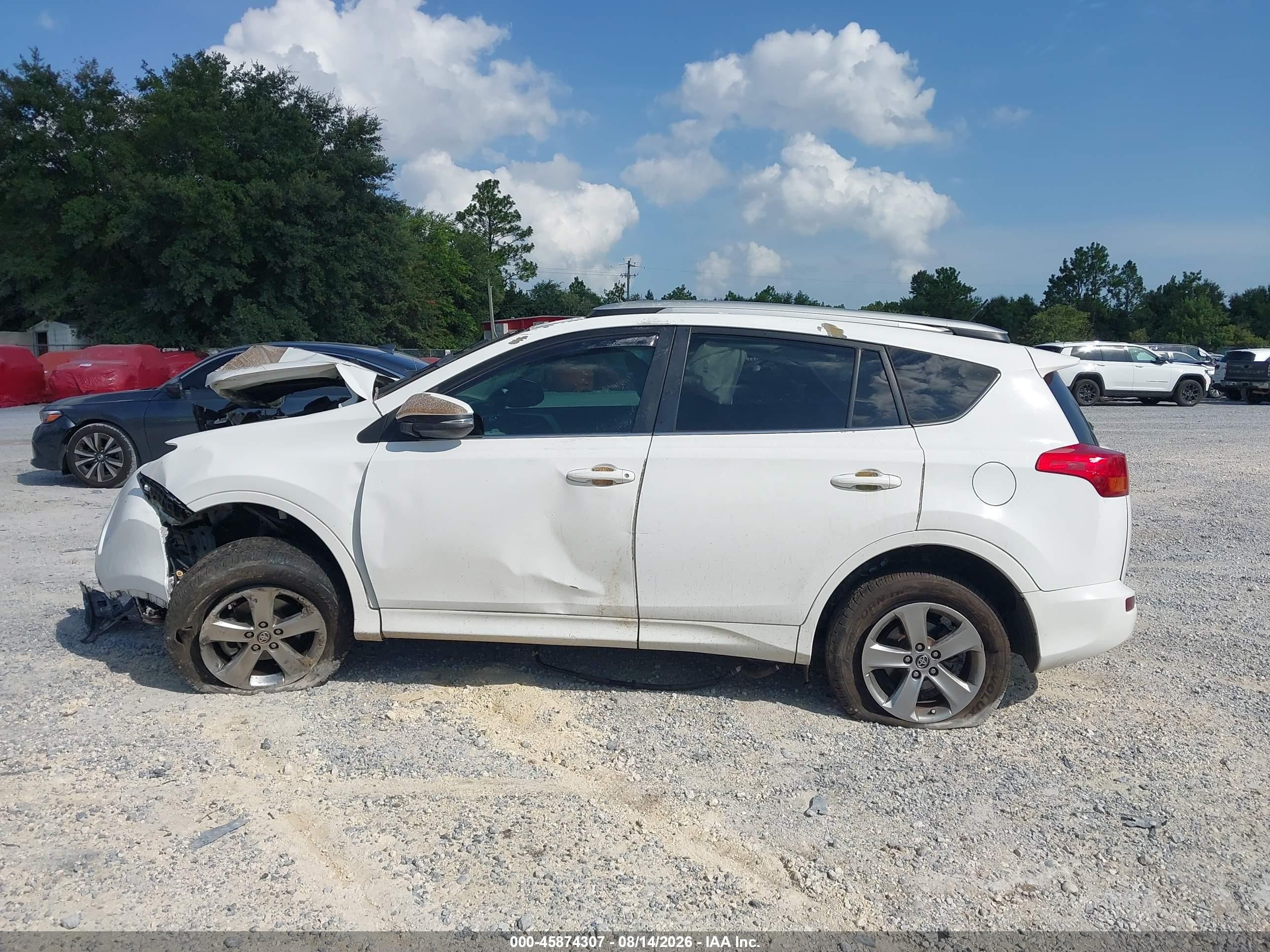2015 Toyota Rav4 Xle Белый vin: 2T3WFREV7FW141301
