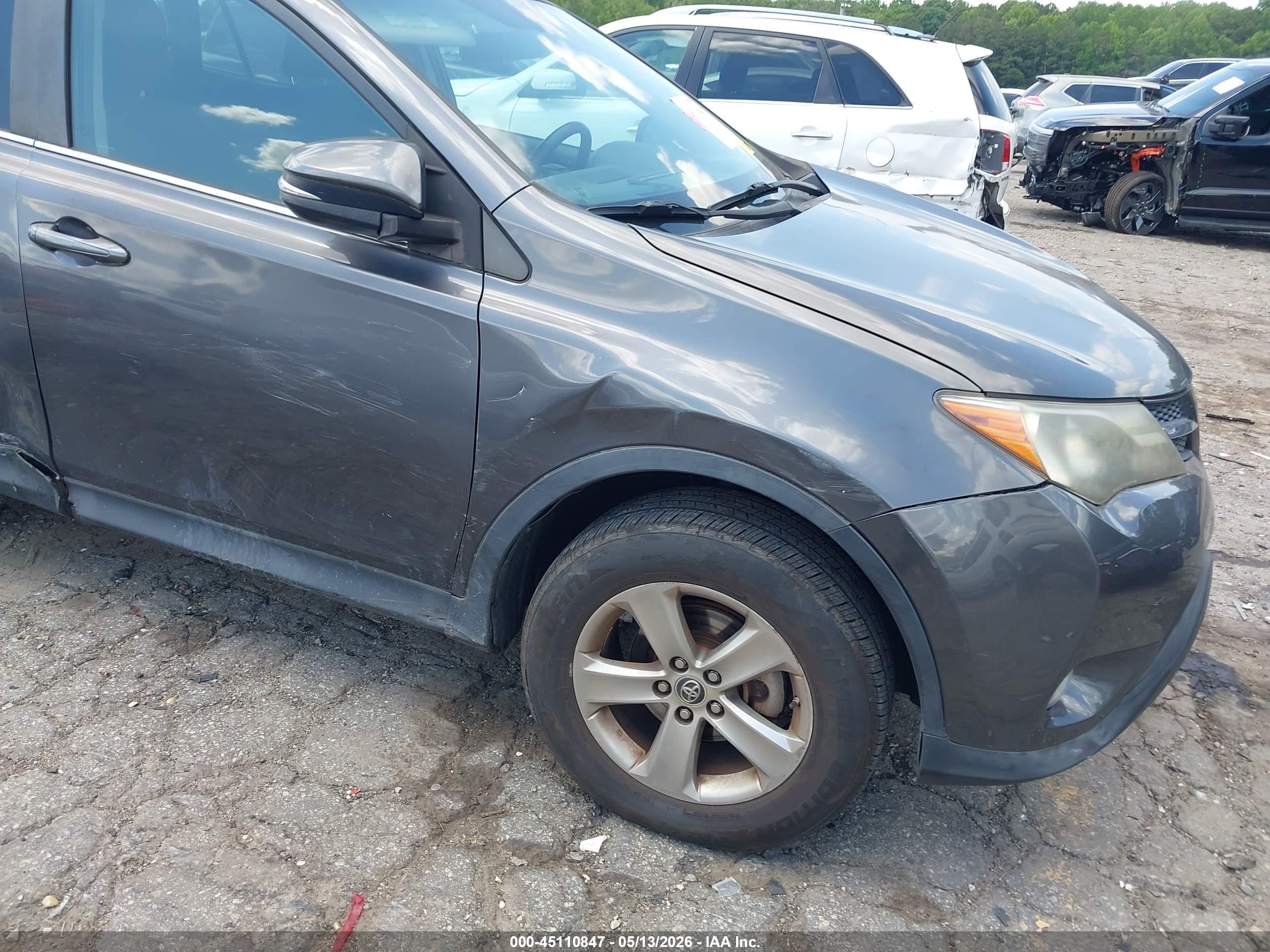 2015 Toyota Rav4 Xle Gray vin: 2T3WFREV7FW190062