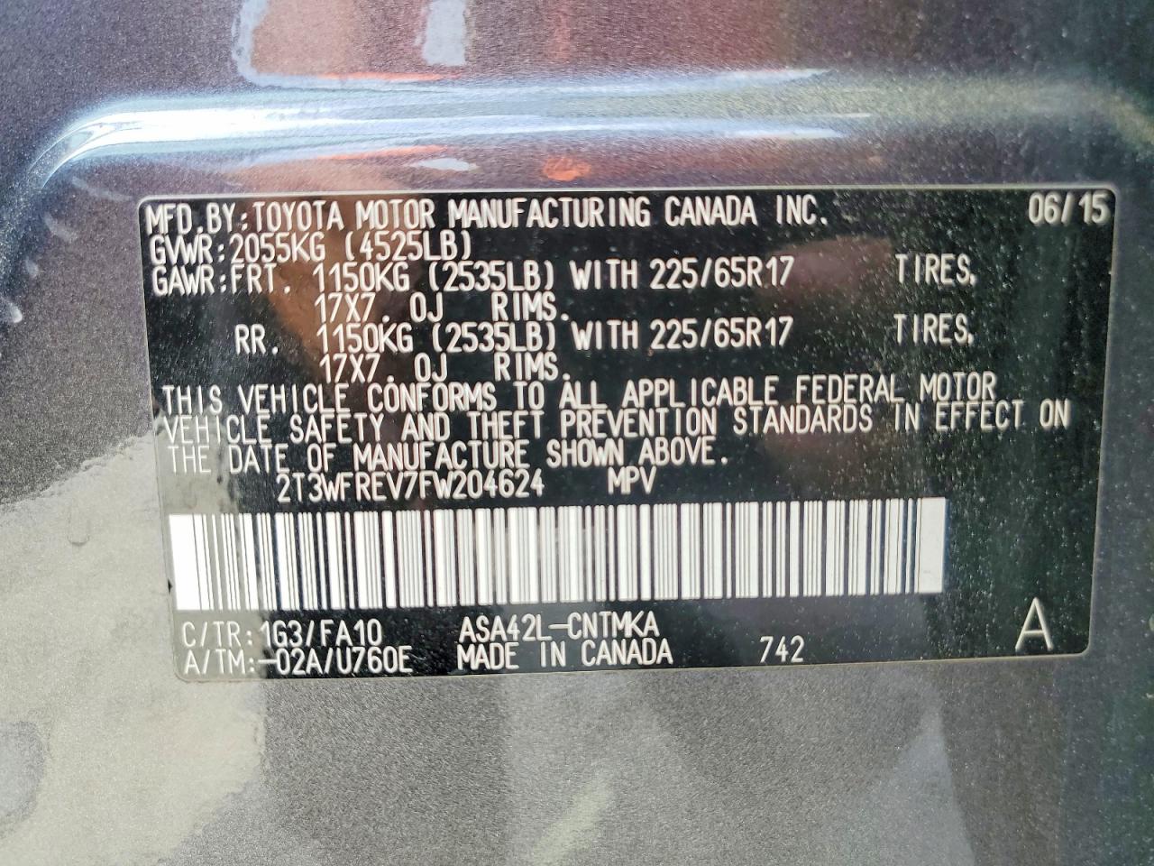 2015 Toyota Rav4 Xle Silver vin: 2T3WFREV7FW204624
