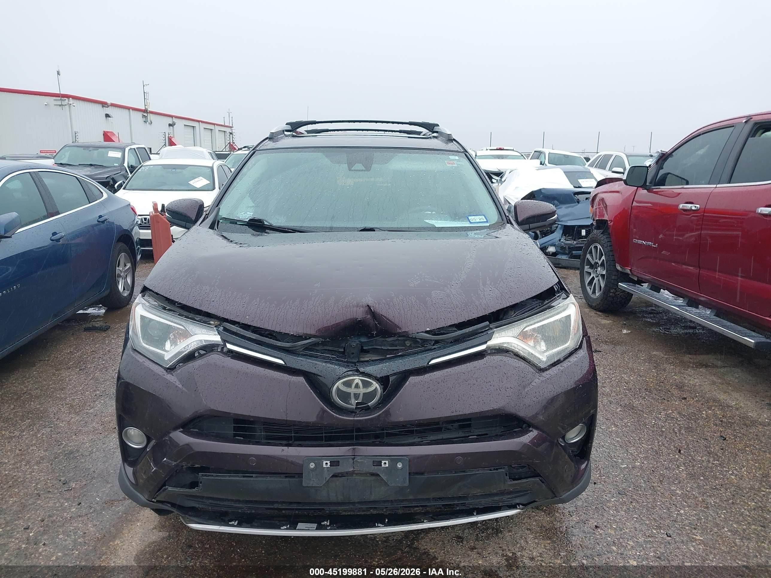 2016 Toyota Rav4 Xle Burgundy vin: 2T3WFREV7GW245403